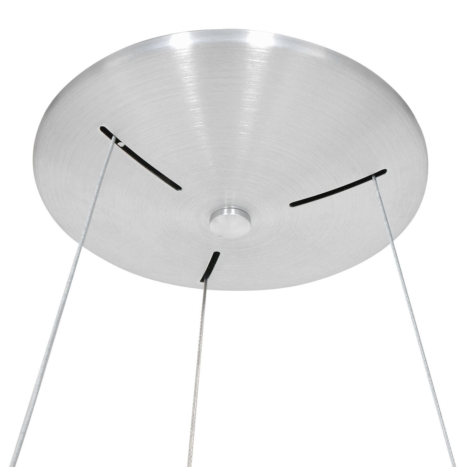 Lampe LED ronde à suspendre en argent Ø48 cm 2700 K confortable