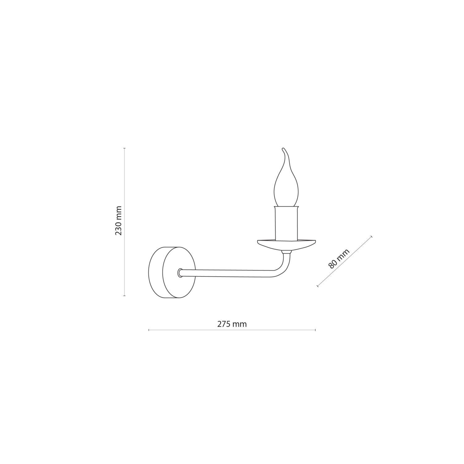 Applique Rustique Métal Noir pour E27 décoratif