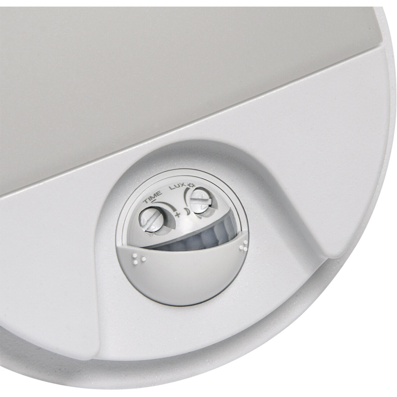 LED Deckenlampe außen mit Bewegungsmelder IP54 H: 21 cm Weiß thermostat, Bedienung, Drehknopf, Grau, Wandmontage