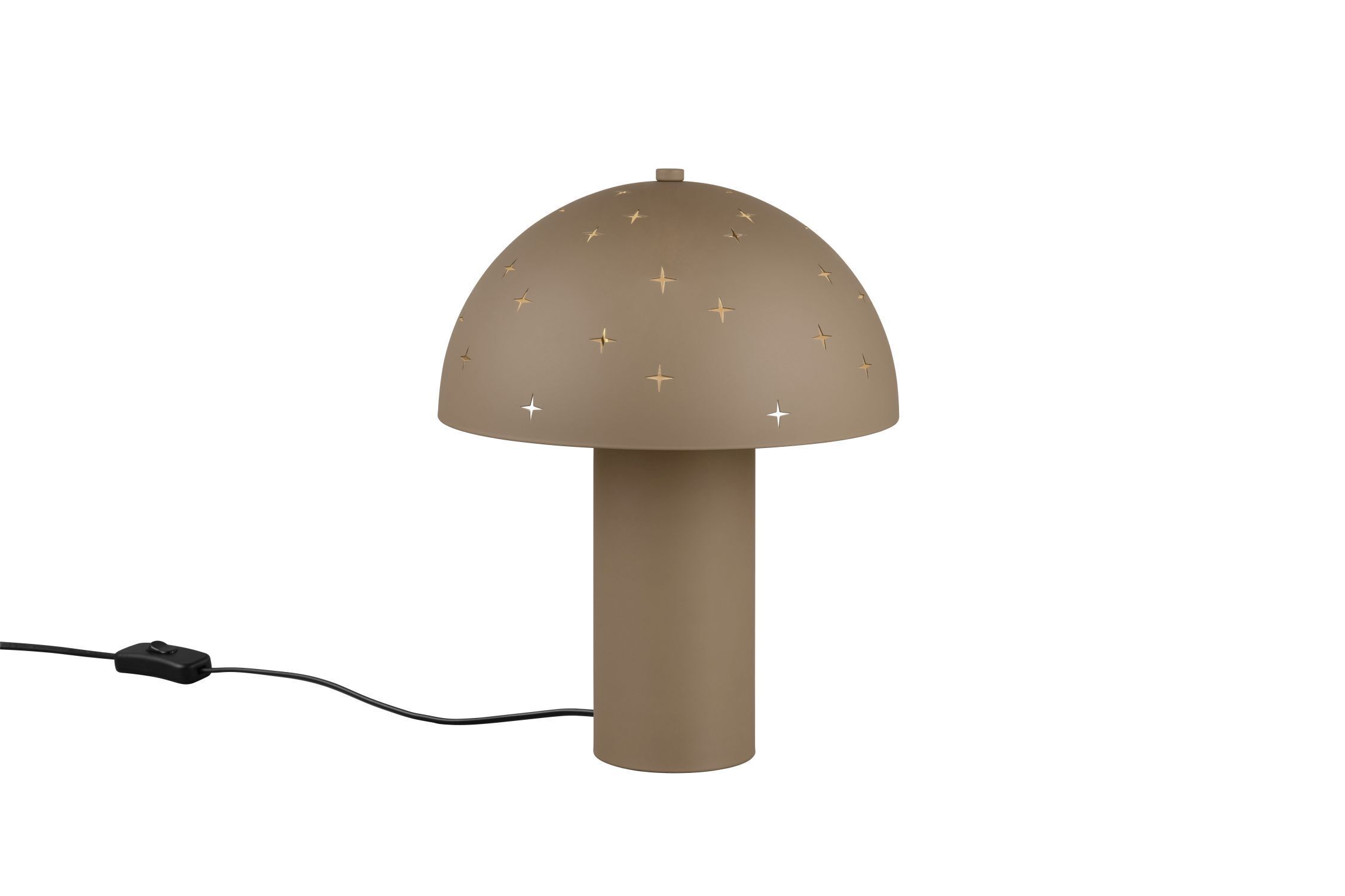 Lampe de table stylée Taupe Métal E14 32,5 cm Étoiles Lampe, Tischlampe