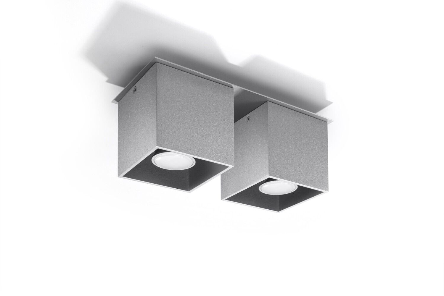 Plafonnier GEO en gris 2-flmg