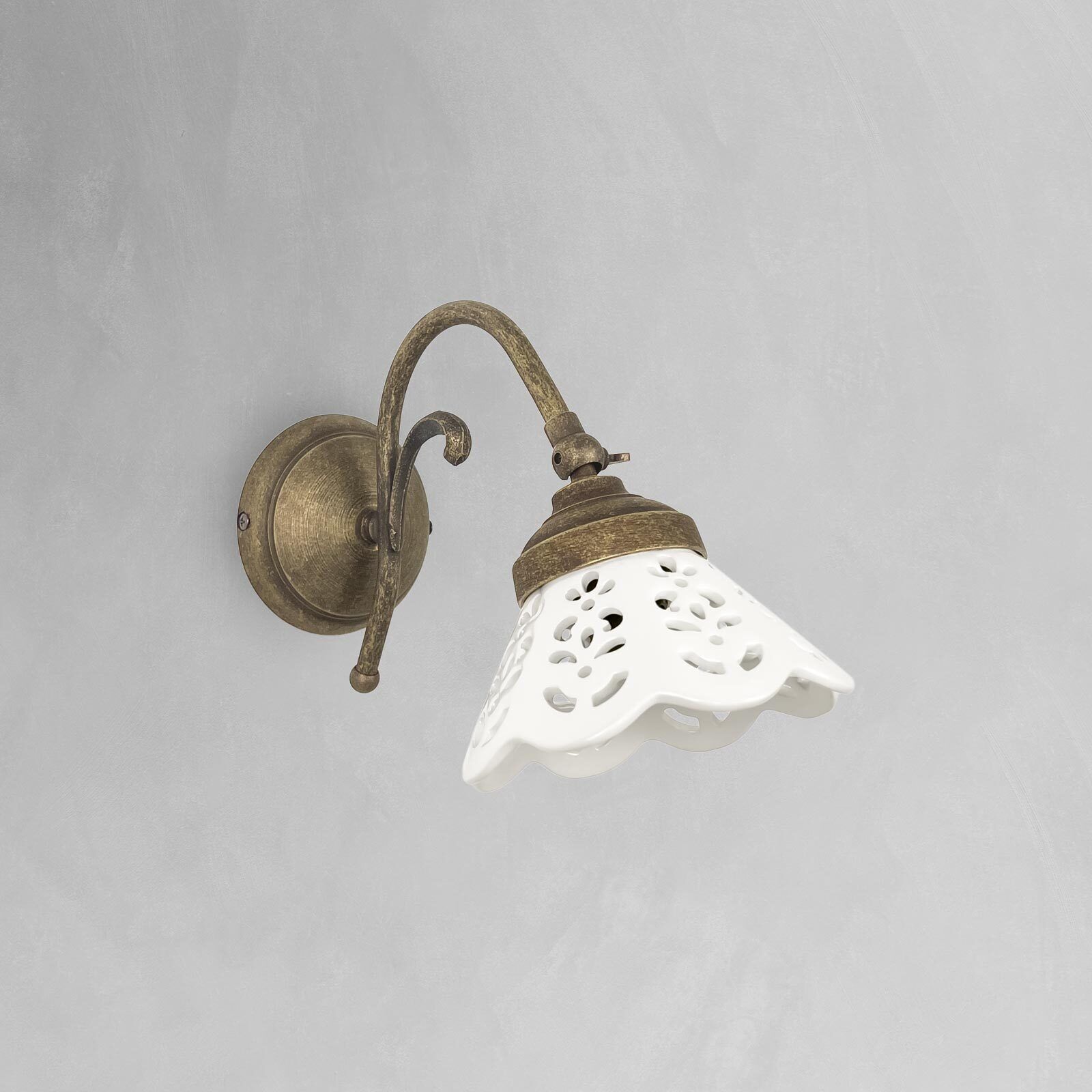 Applique céramique laiton H : 15,5 cm orientable E14