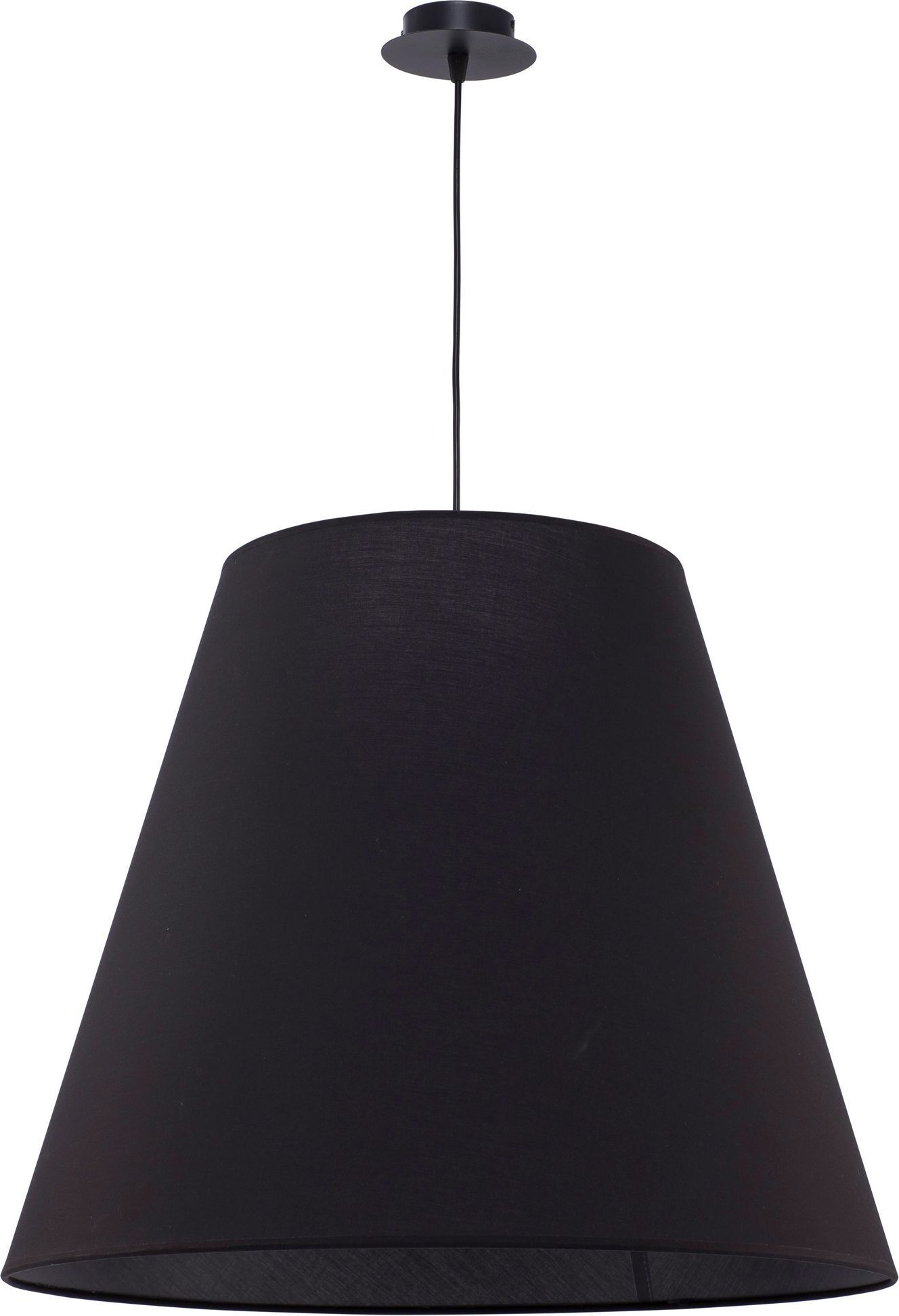 Xxl Abat-jour Lampe à suspendre en noir Ø61cm 3-flmg