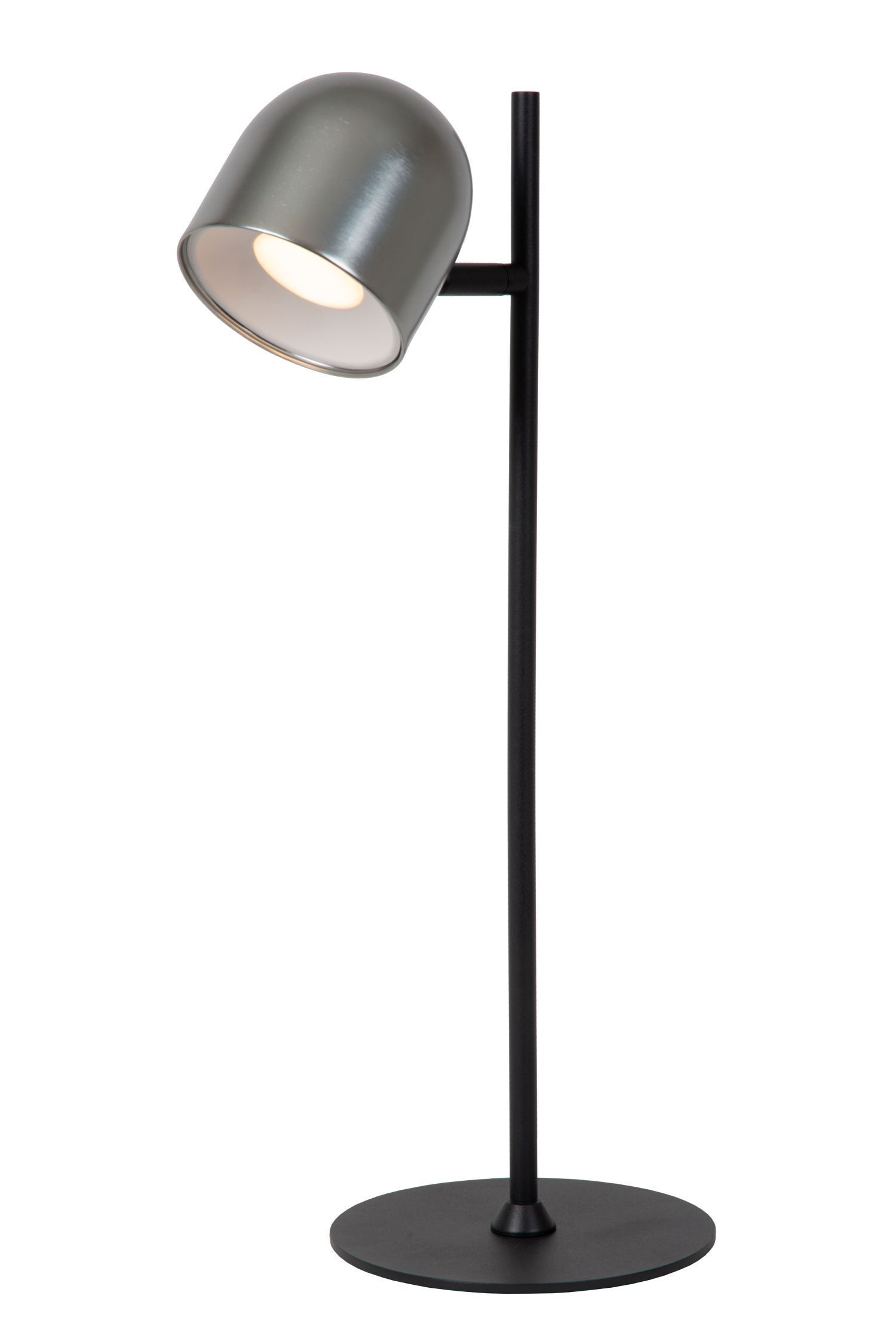 LED Akku Tischleuchte Grau 3000 K H:46 cm edel Lampe, Lampenschirm
