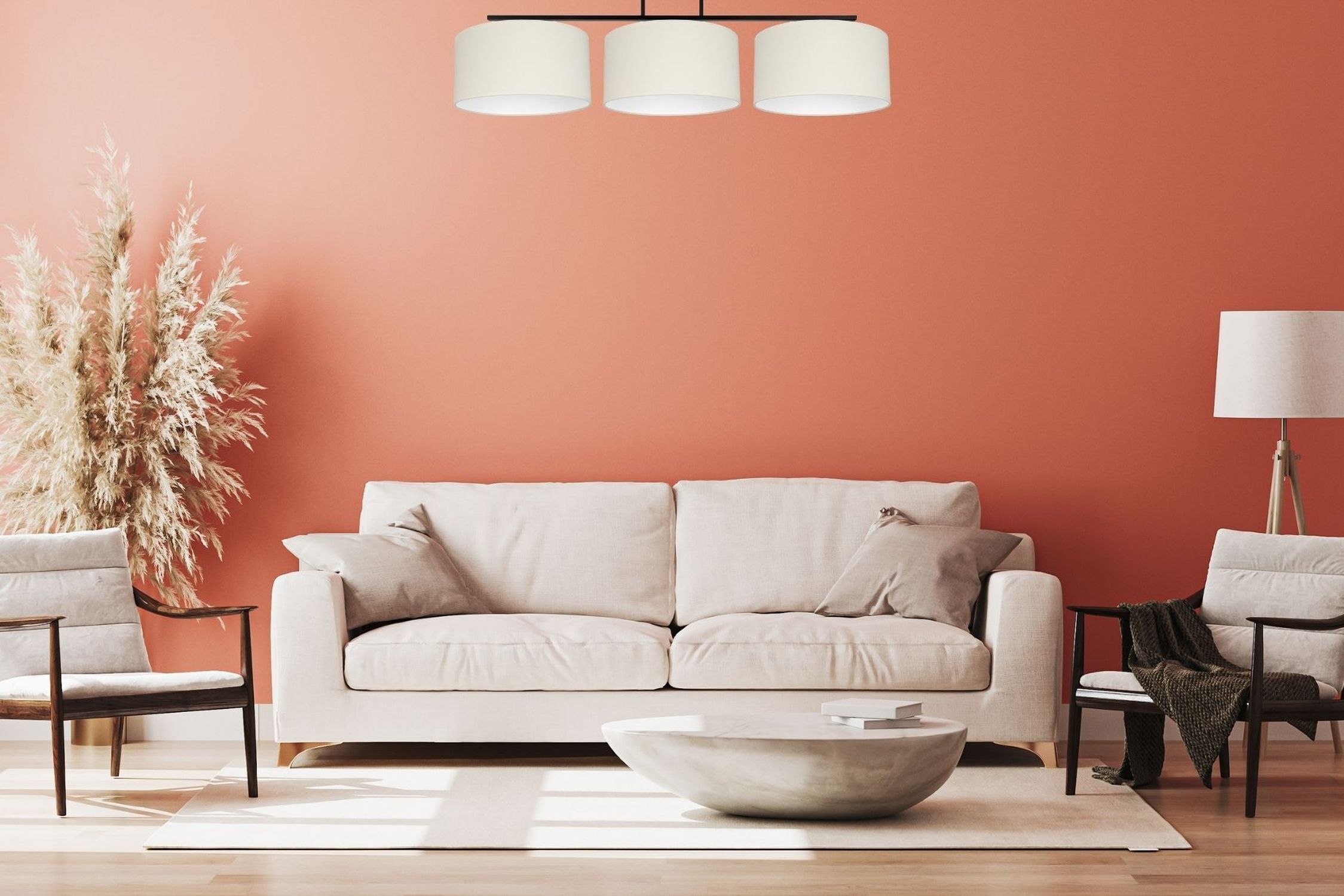 Plafonnier long Tissu Noir Ecru Blanc E27 100 cm Lampe, Dekoration für Zuhause, Wohnzimmer, Couch, Kopfkissen