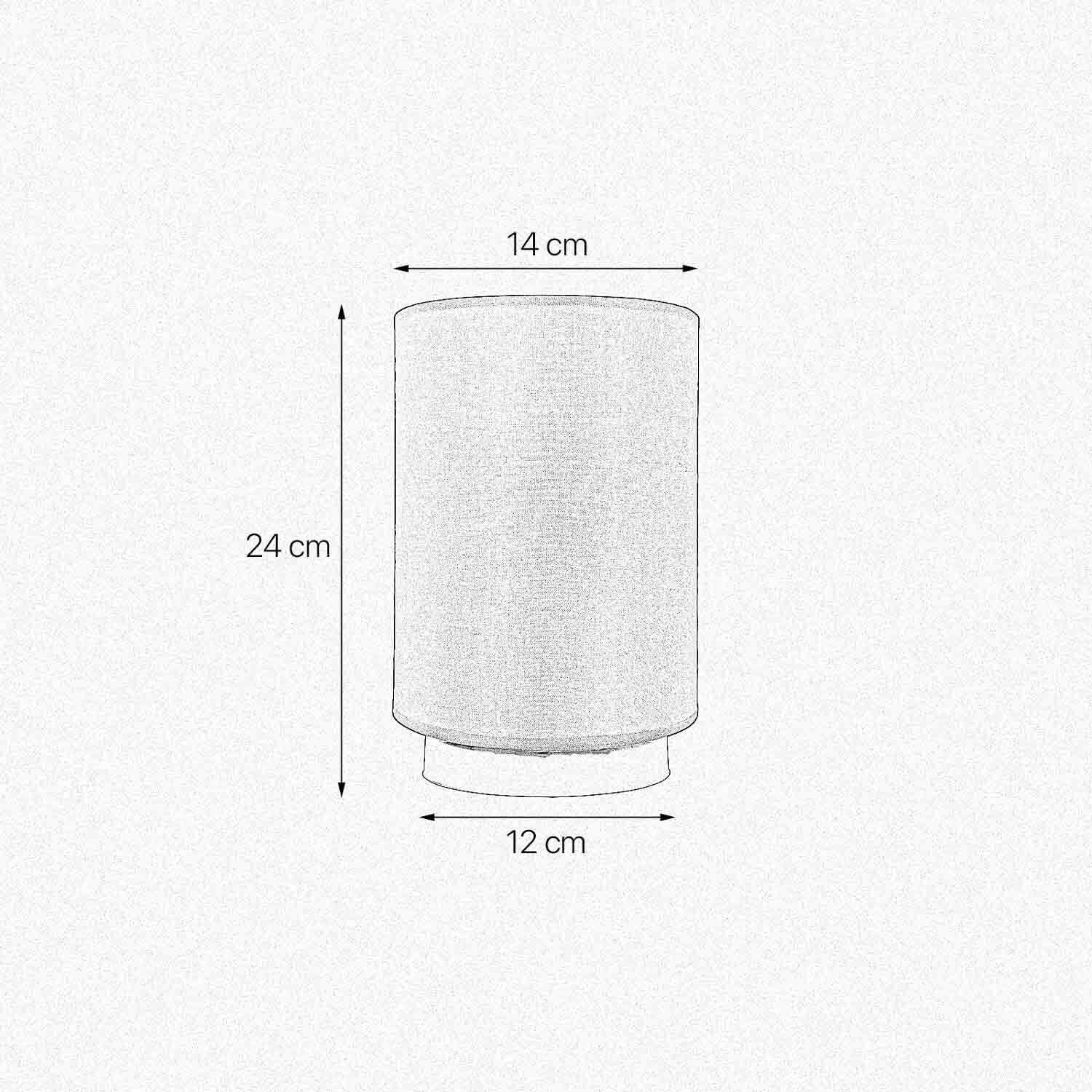 Lampe de table Abat-jour tissu H : 24 cm Bleu laiton massif E27 Zylinder