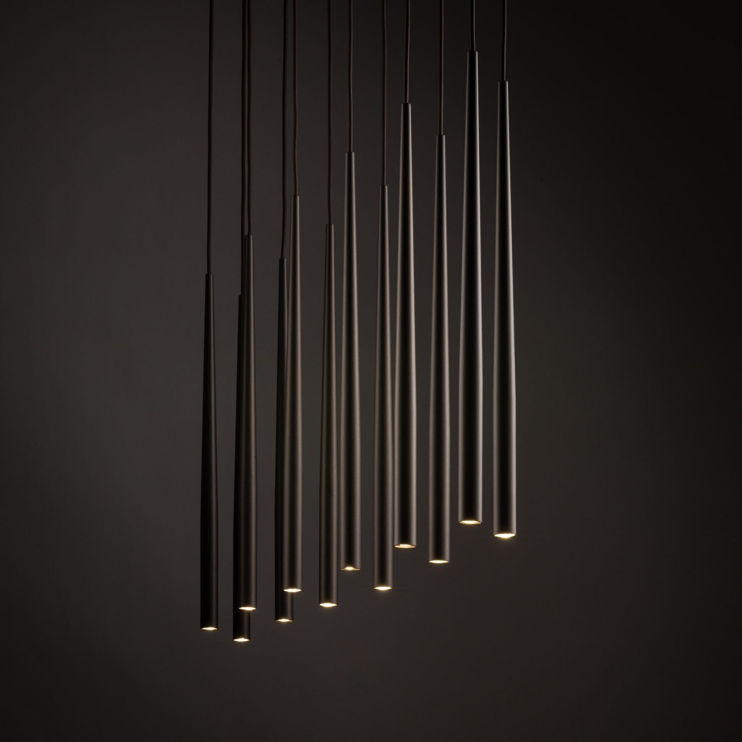 Suspension métal brun H : max. 1,4 m réglable L : 1,2 m Leuchter, Lampe