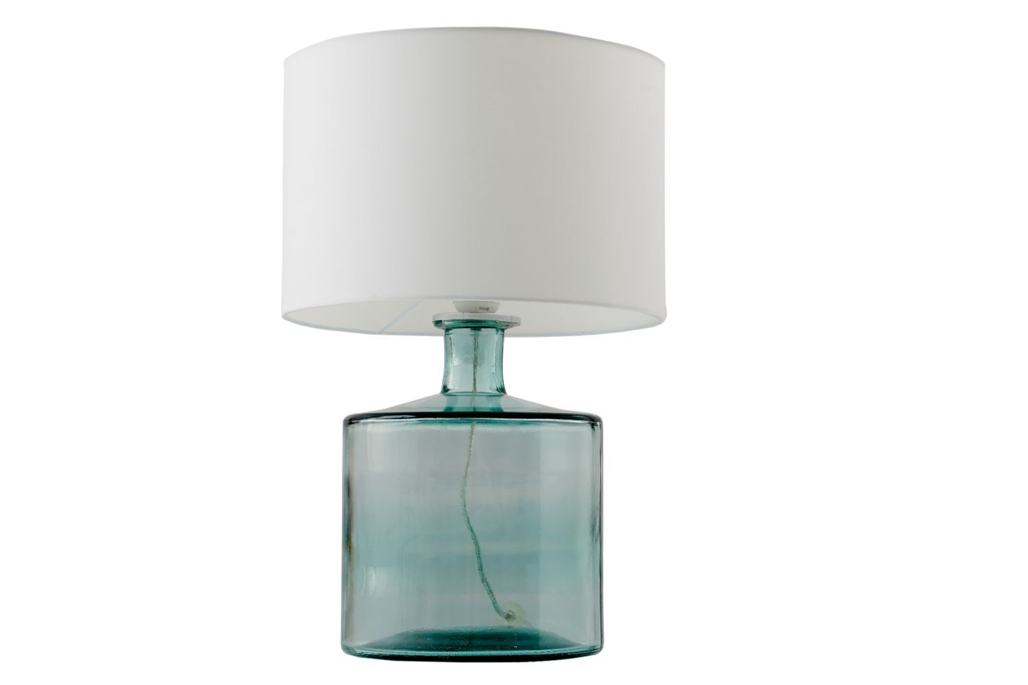 Elégante lampe de table AQUAMENTI Bleu Blanc Verre Tissu