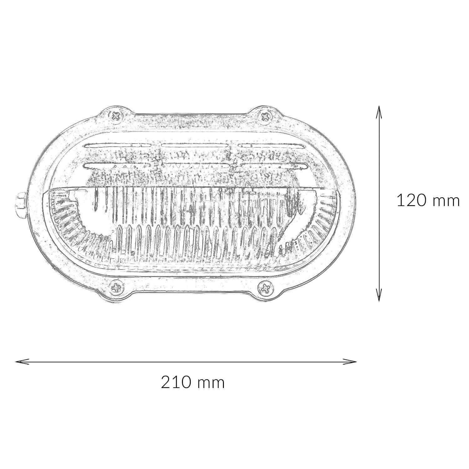 Lampe murale extérieure laiton Maritim ovale IP64 porte d'entrée