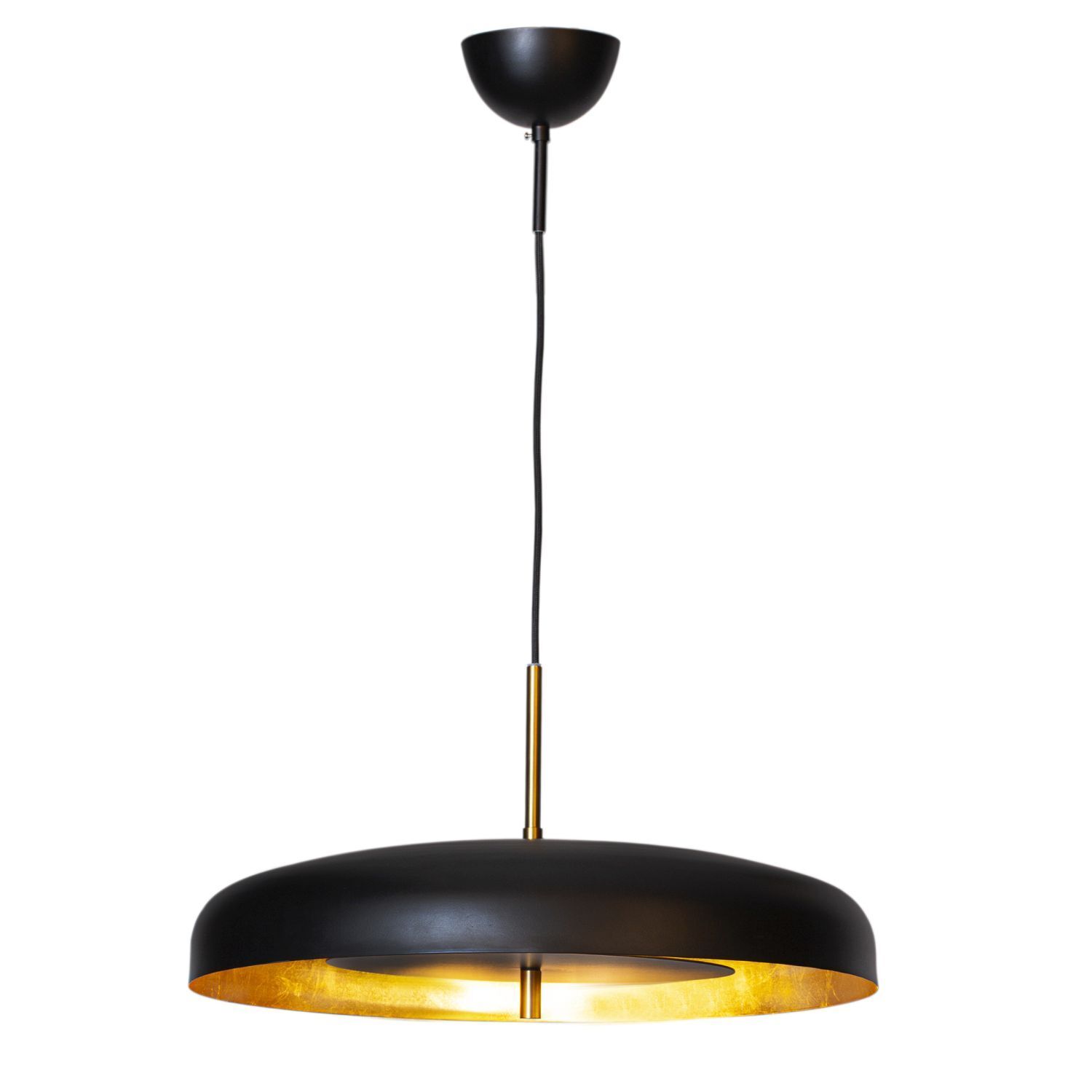 Suspension ronde D : 50 cm Métal en noir or G9