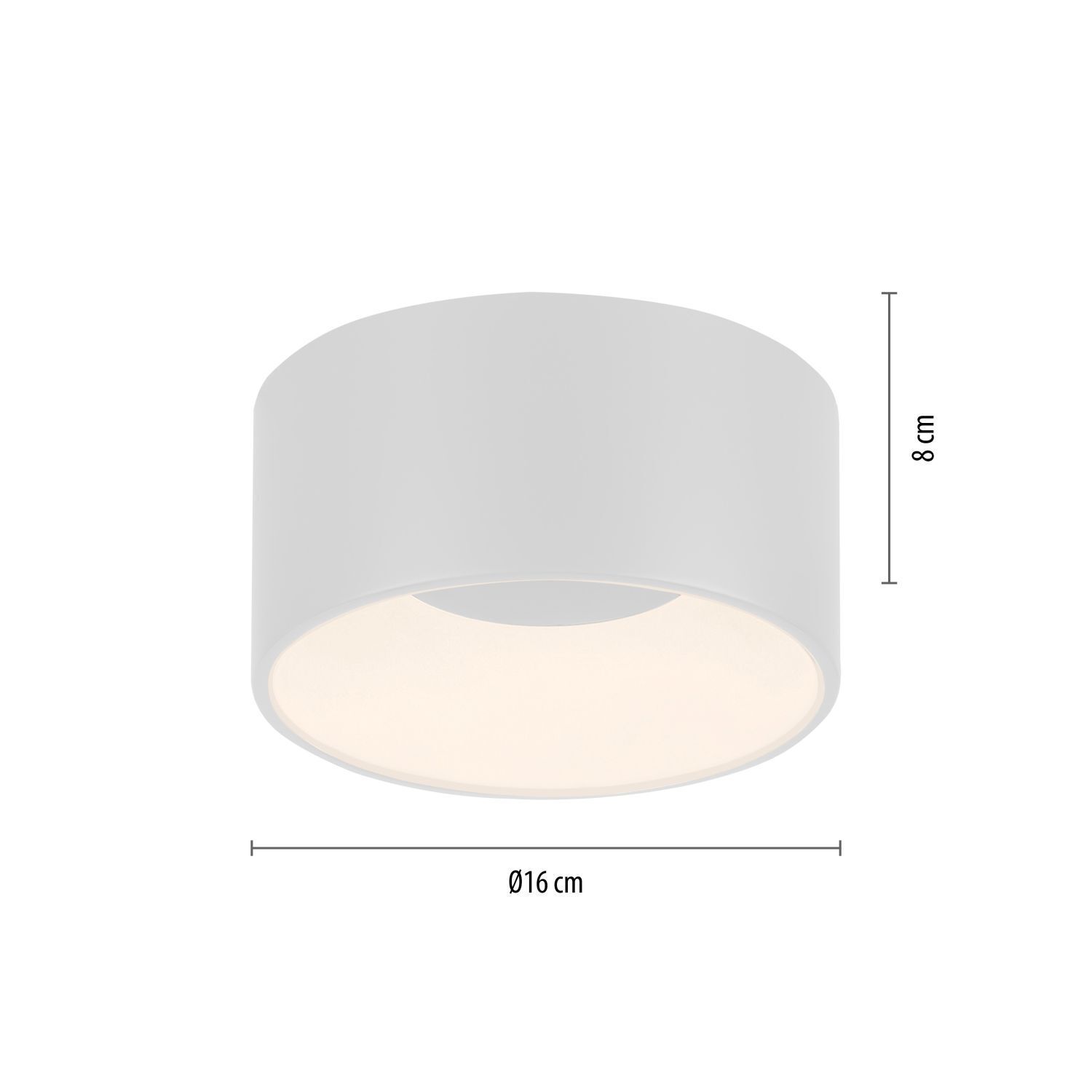 Lampe de plafonnier ronde LED blanc Ø16 cm 13 W 1500 lm dimmable