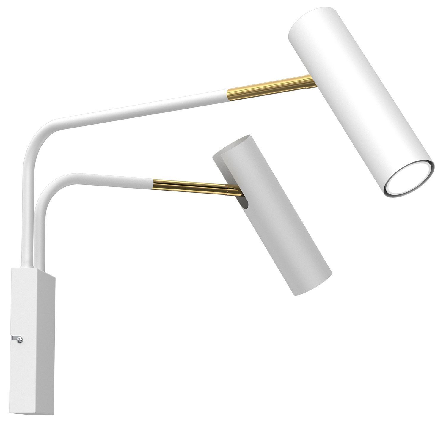 Spot mural blanc blanc gris or GU10 L:60 cm flexible