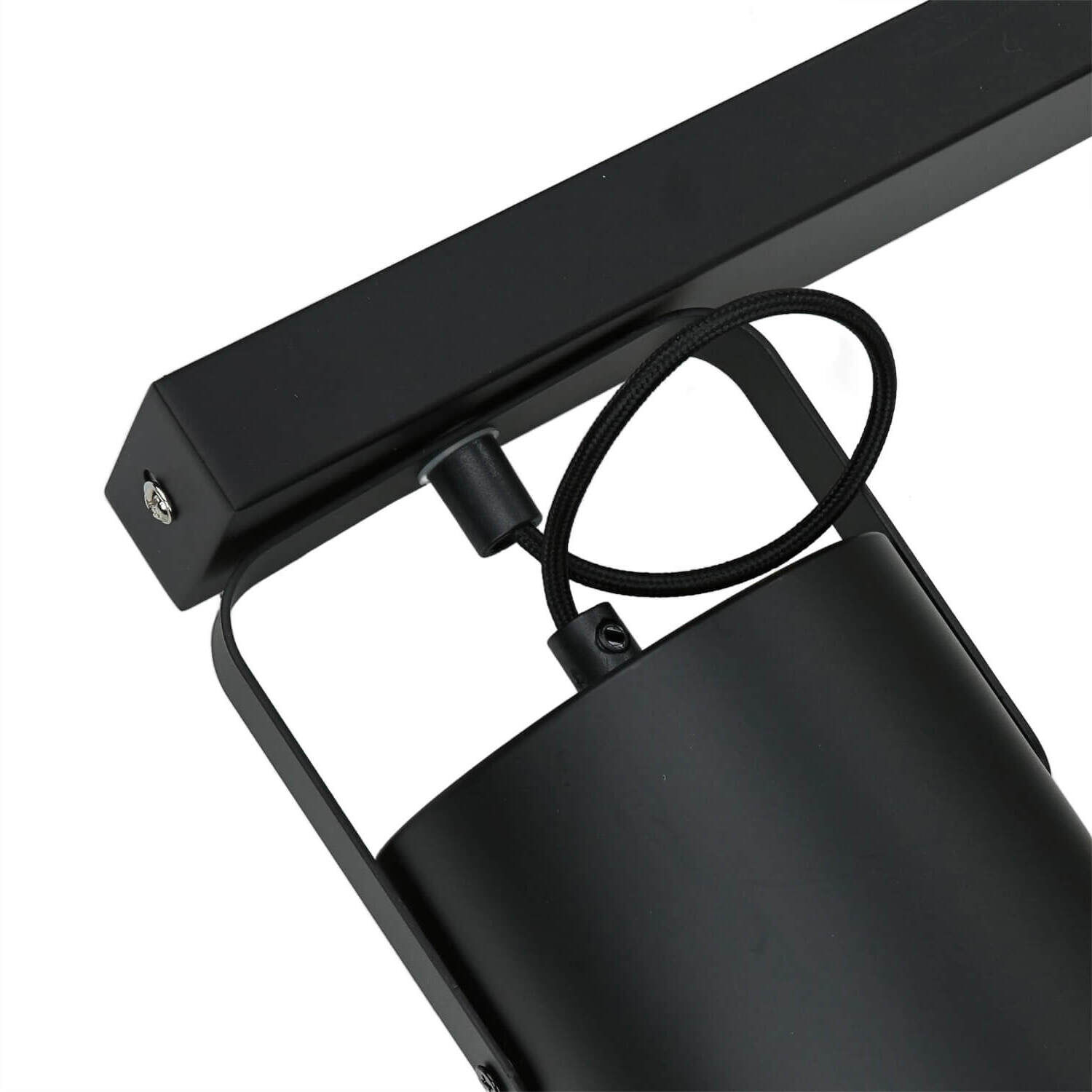 Spot de plafond noir 2 flmg E27