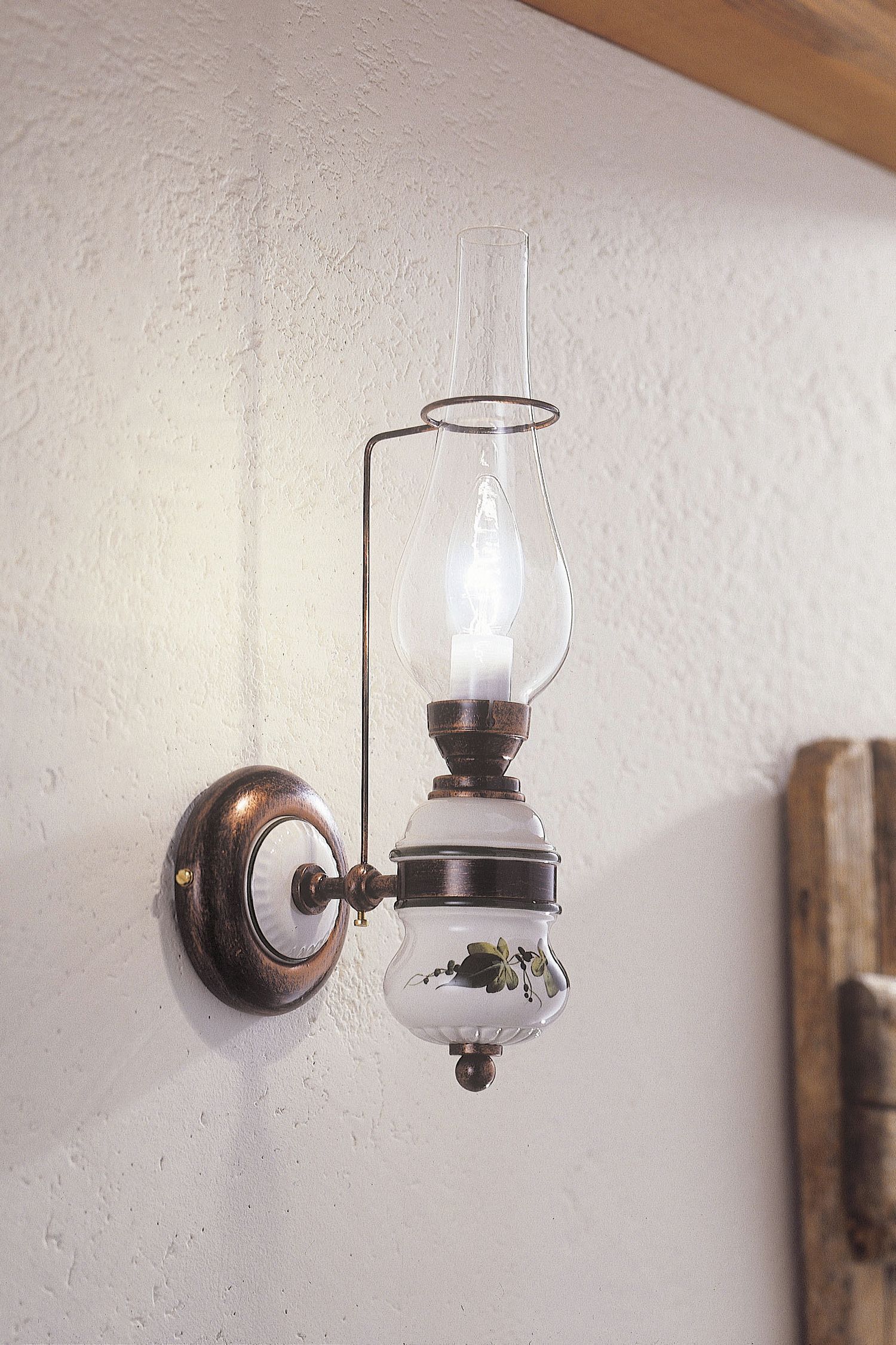 Applique métal verre hauteur 40 cm E14 Vintage GIANNI Leuchte, Lampe