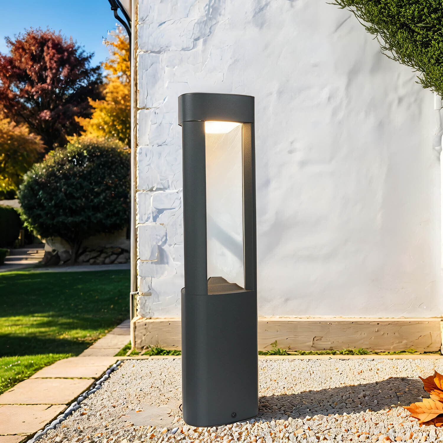 Luminaire d'allée résistant aux intempéries, anthracite, 50cm, faible éblouissement