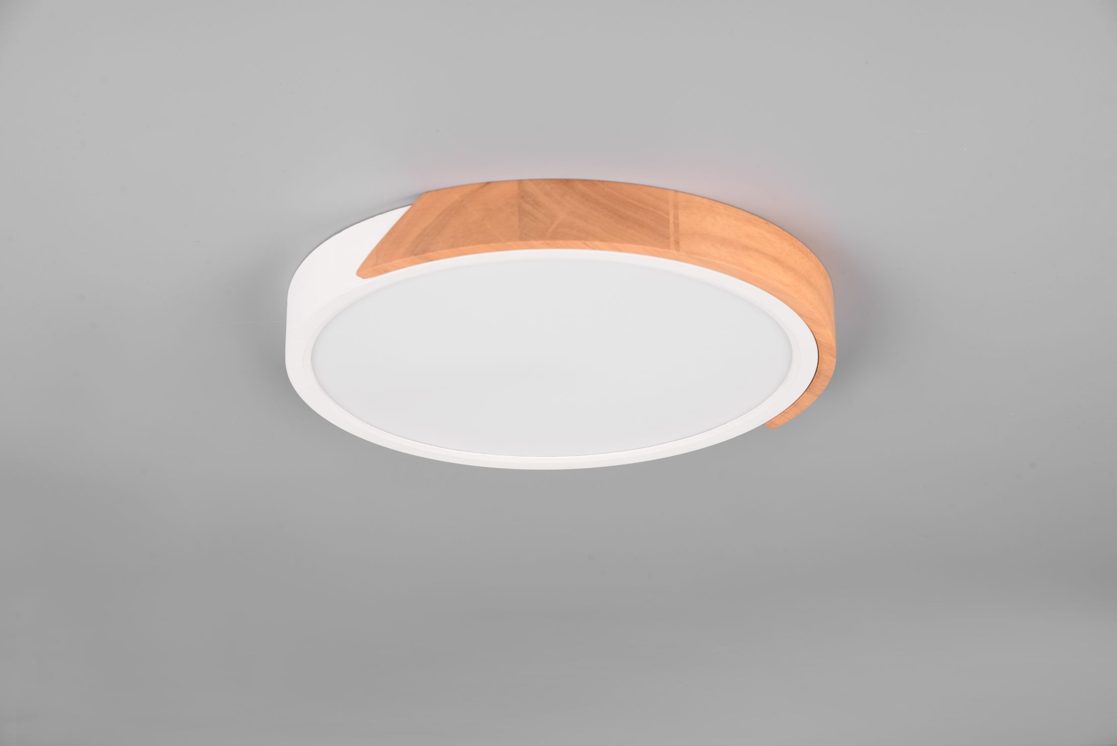 Blendarme Lampe de plafonnier LED bois rond Ø31,5 cm 20 W blanc