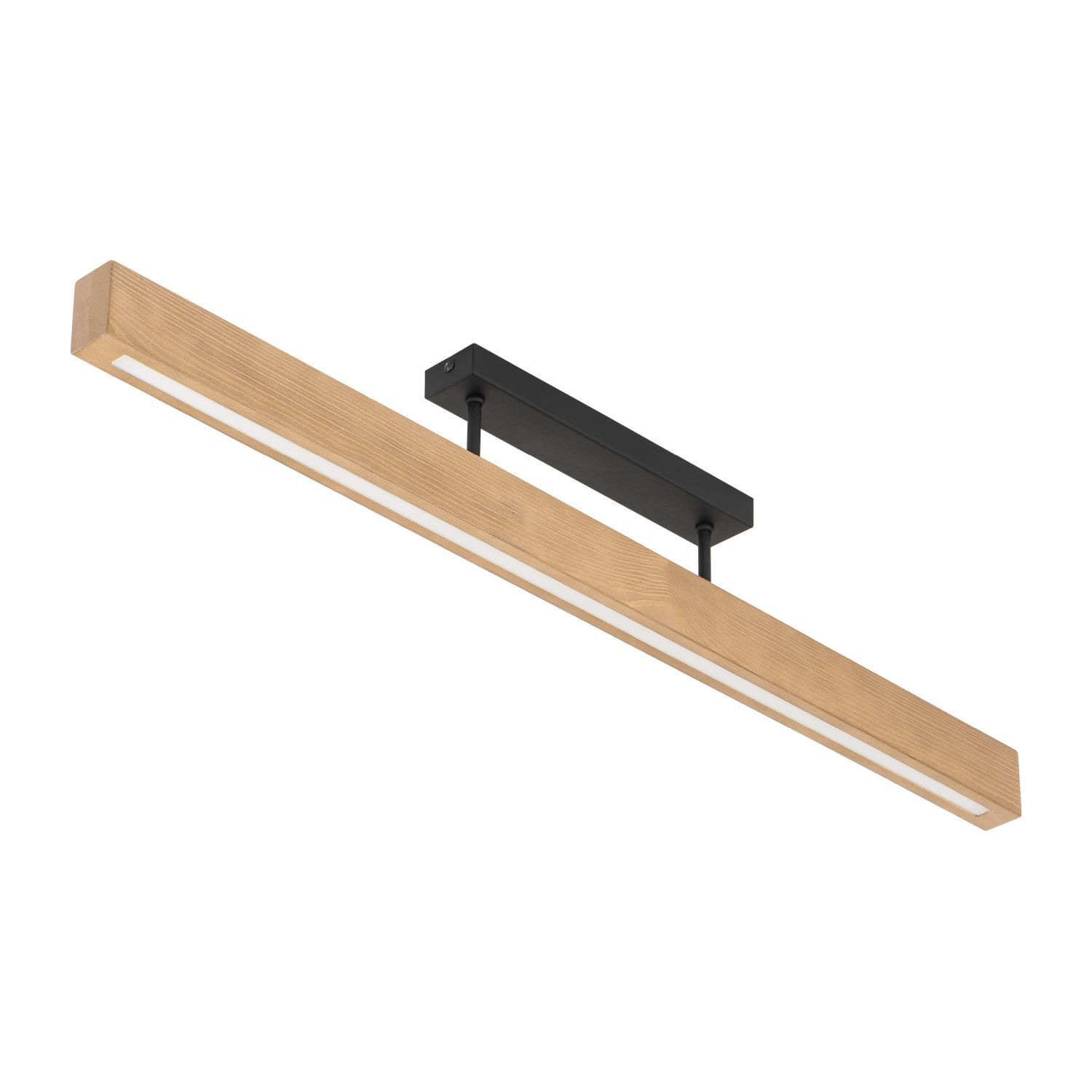 Plafonnier LED bois métal 96 cm de long H : 16,5 cm 3000 K Ablage, Handlauf