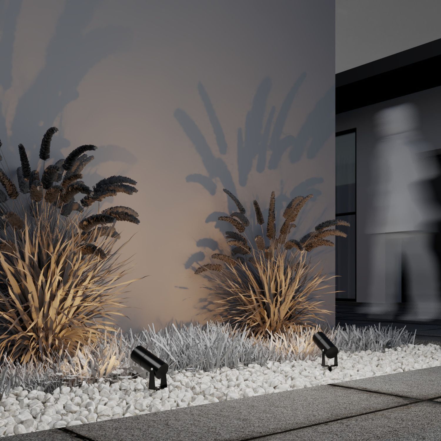 Lampadaire LED extérieur avec piquet de terre verre aluminium IP65 Pflanze, Schilf, Gras, Innenarchitektur, Baum