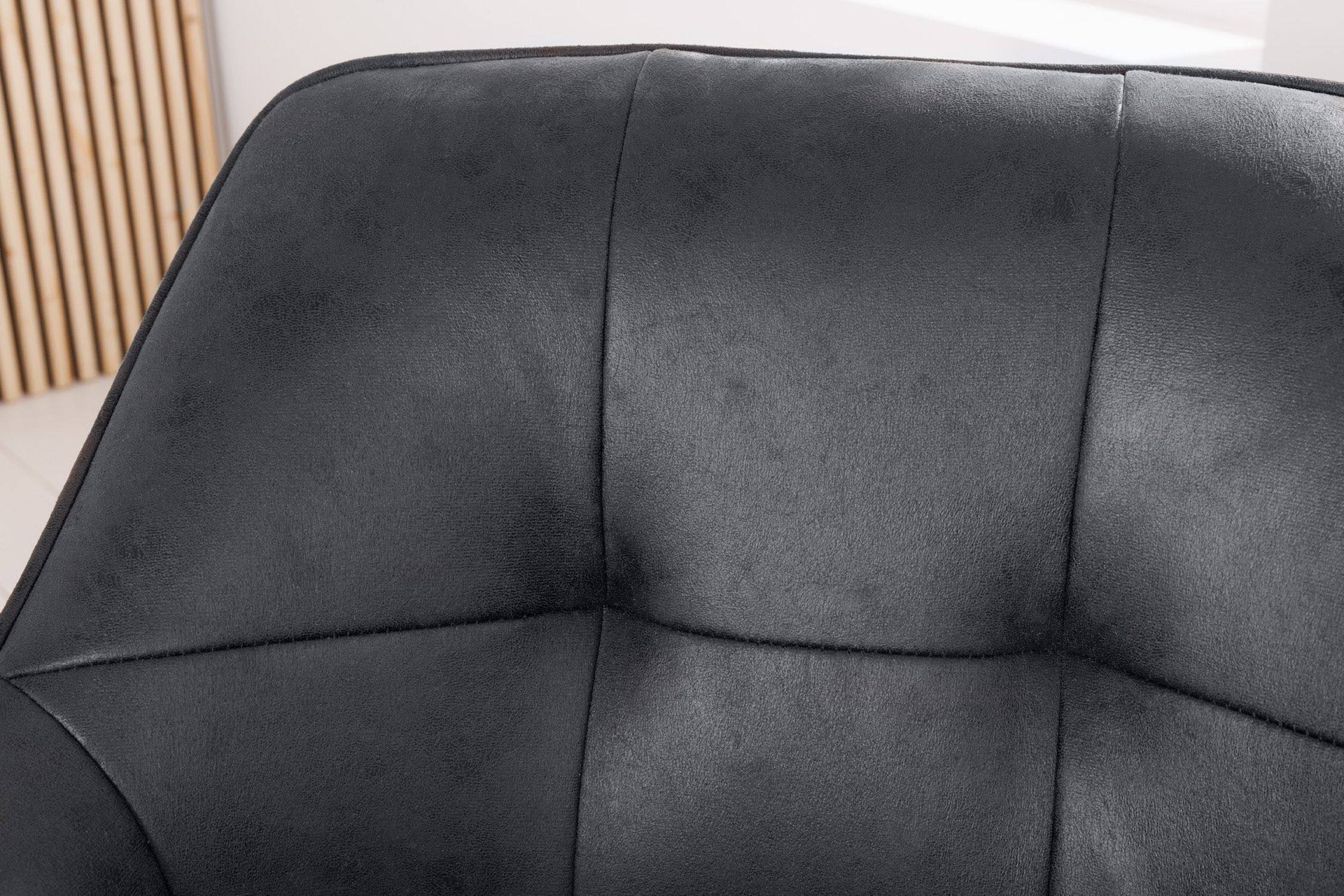 Chaise pivotante sans roulettes Gris Naturel Velours Bois avec accoudoirs Kissen, Dekoration für Zuhause, Couch, Mobiliar, Stuhl