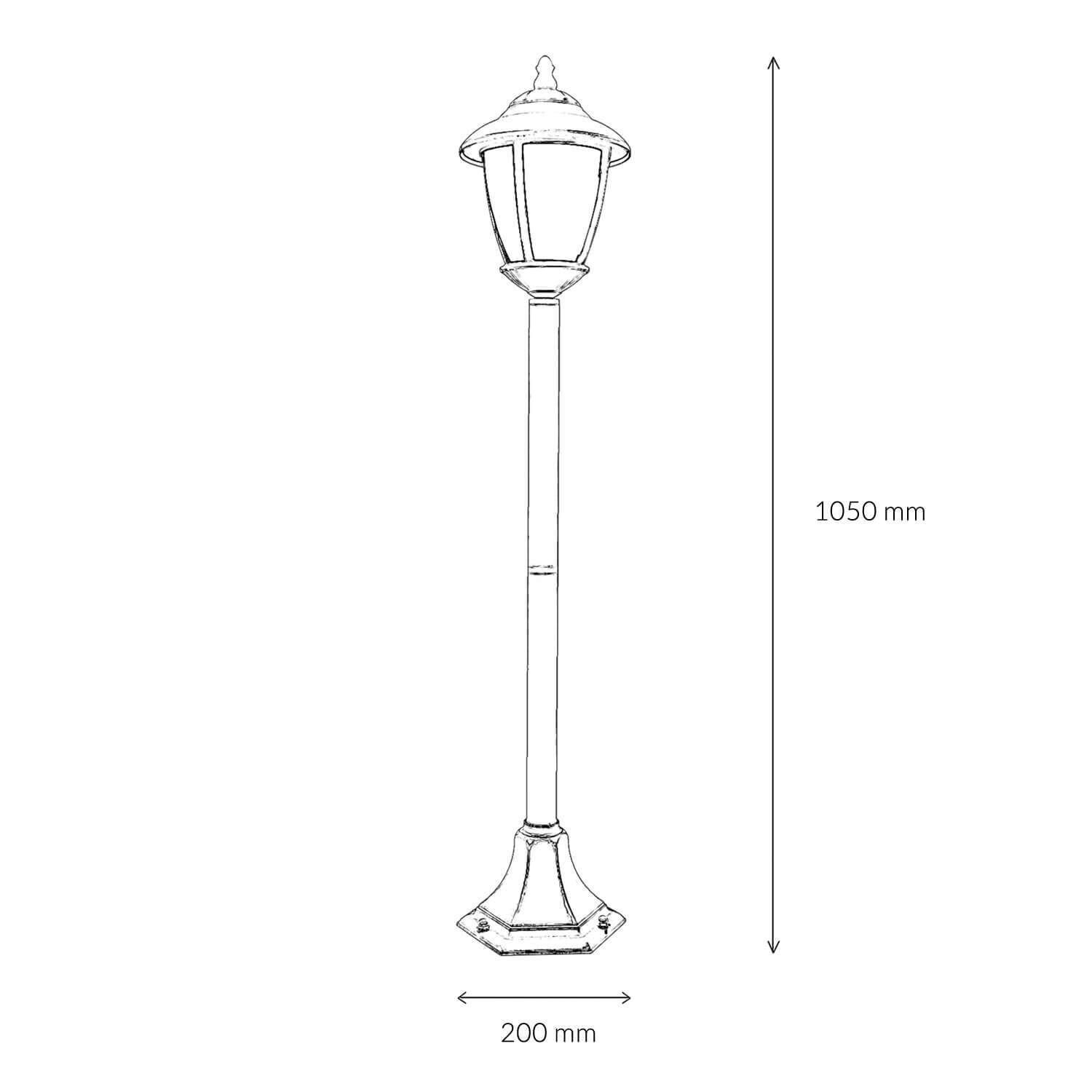 Lampadaire extérieur antique