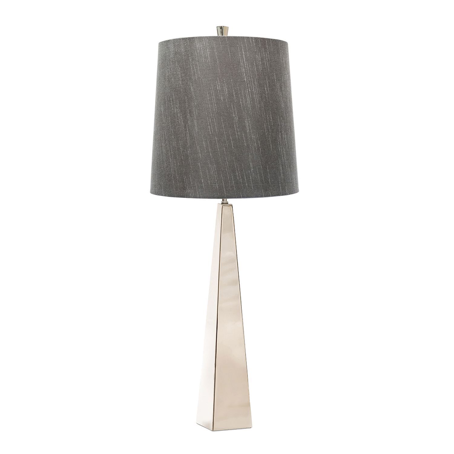 Lampe de sol design métal tissu en nickel gris foncé