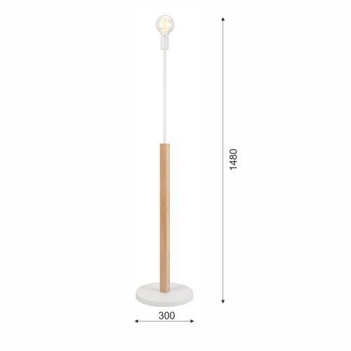 Lampadaire DIALIA blanc rond 148cm salon