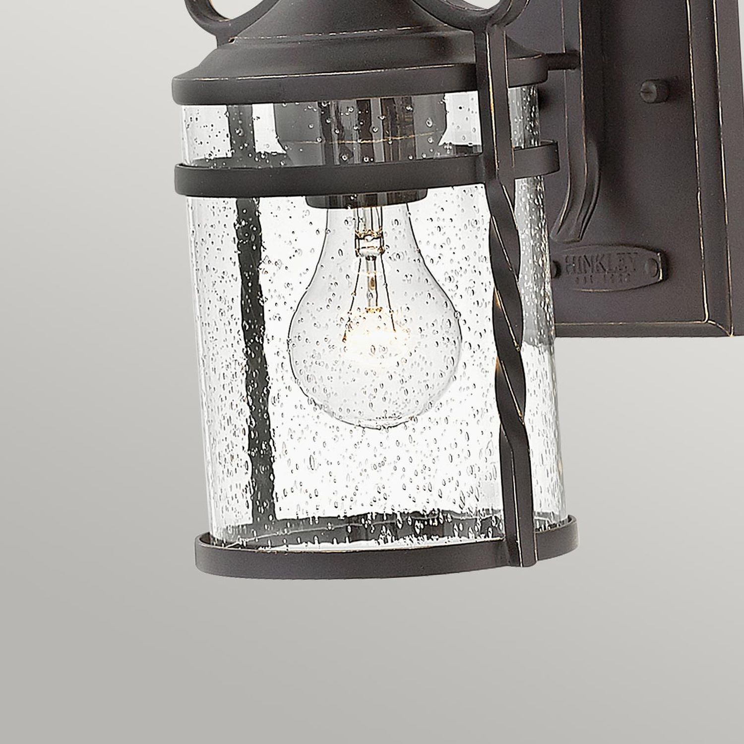 Lampe d'extérieur vintage aluminium verre E27 IP44 33 cm de haut