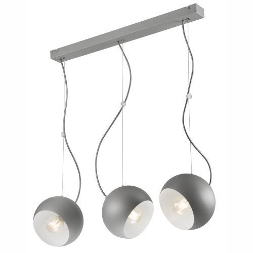Lampe suspendue Argent Blanc Métal Table à manger Moderne