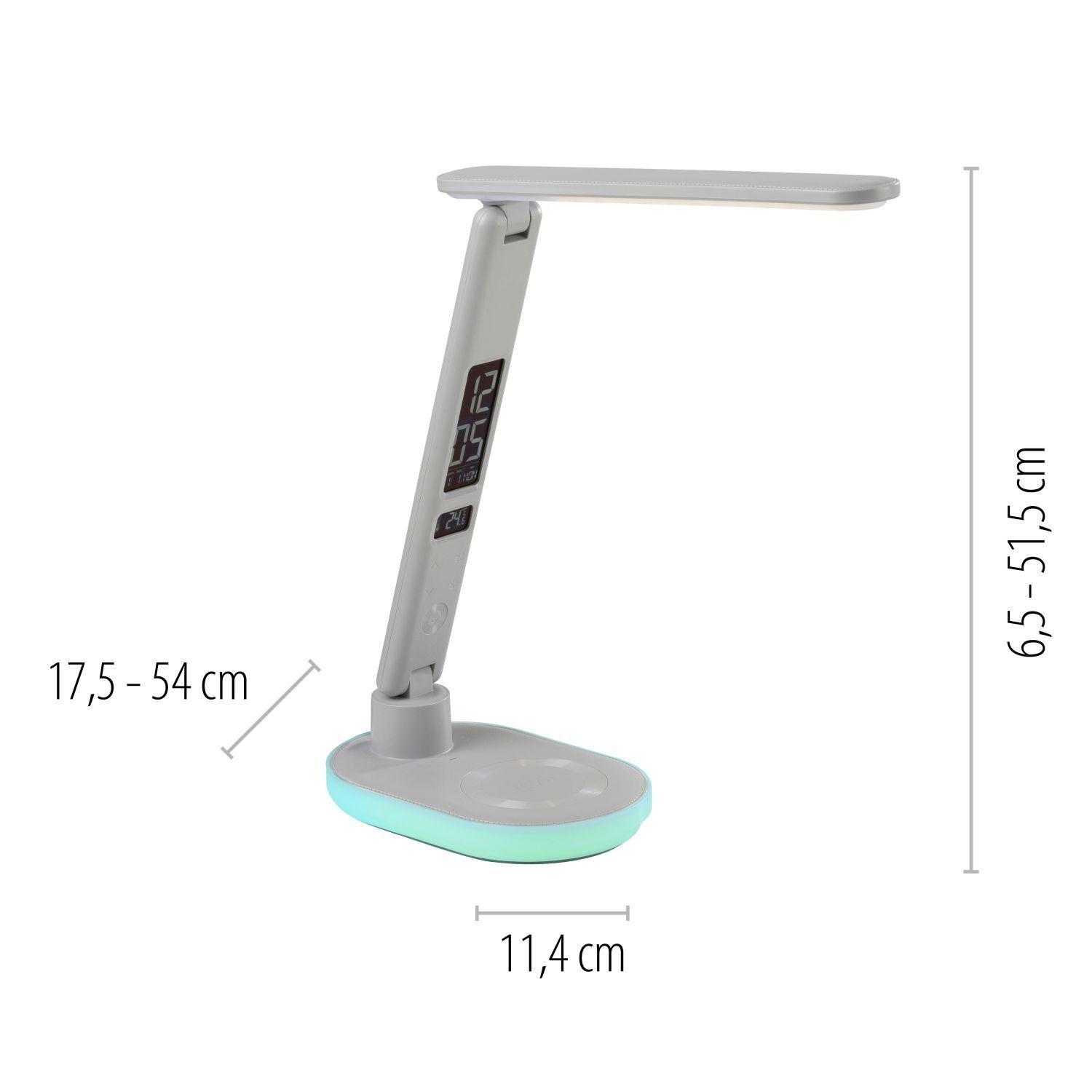 Lampe de bureau à LED Écran Variateur Chargeur 54 cm