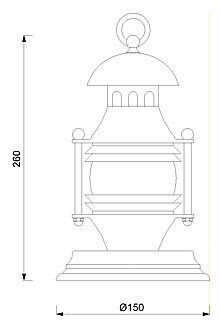 Verchromte Tischleuchte AQUARIA Rot Maritim Antik Lampe, Diagramm, Handlung, Laterne