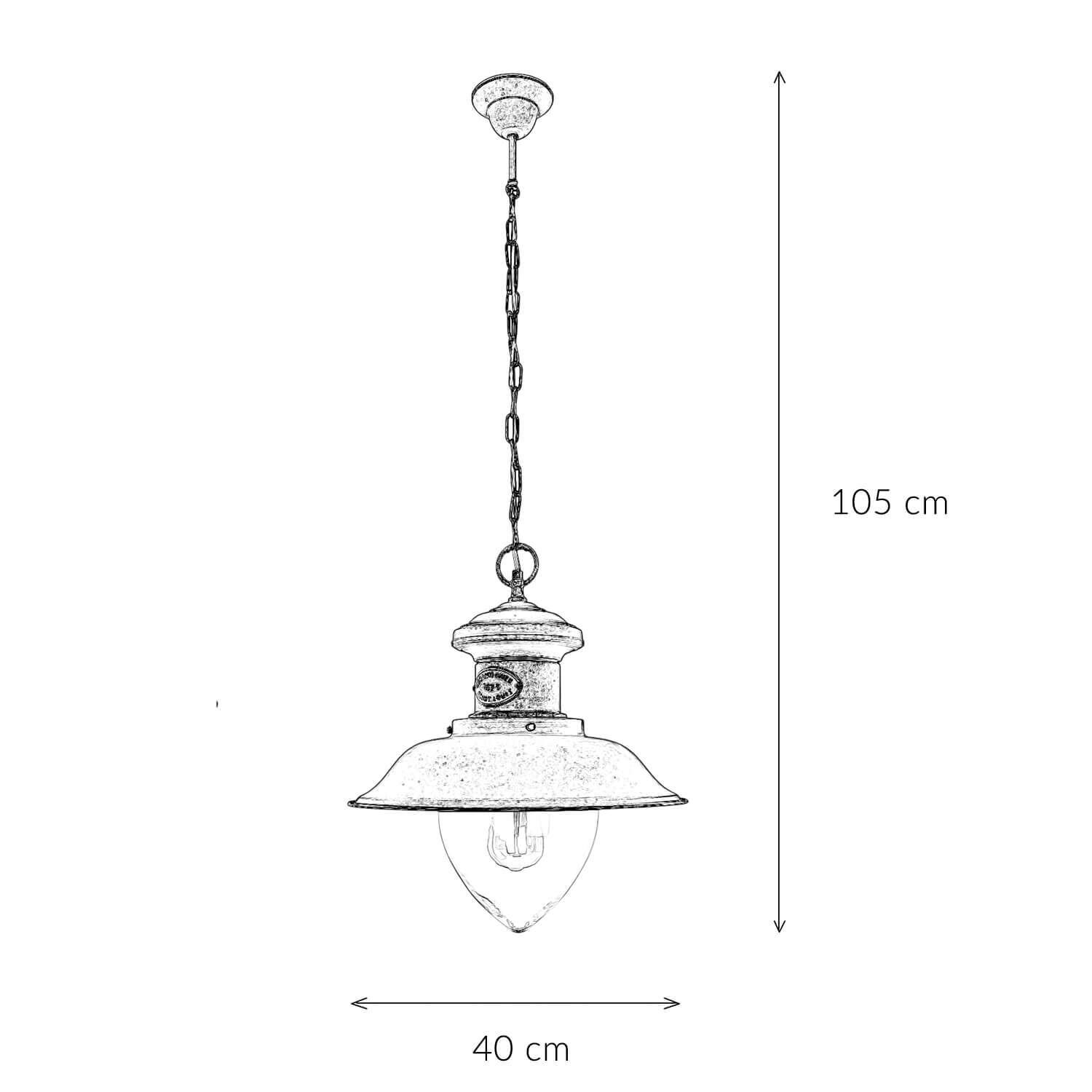 Lampe à suspendre laiton antique en laiton véritable Al Mare