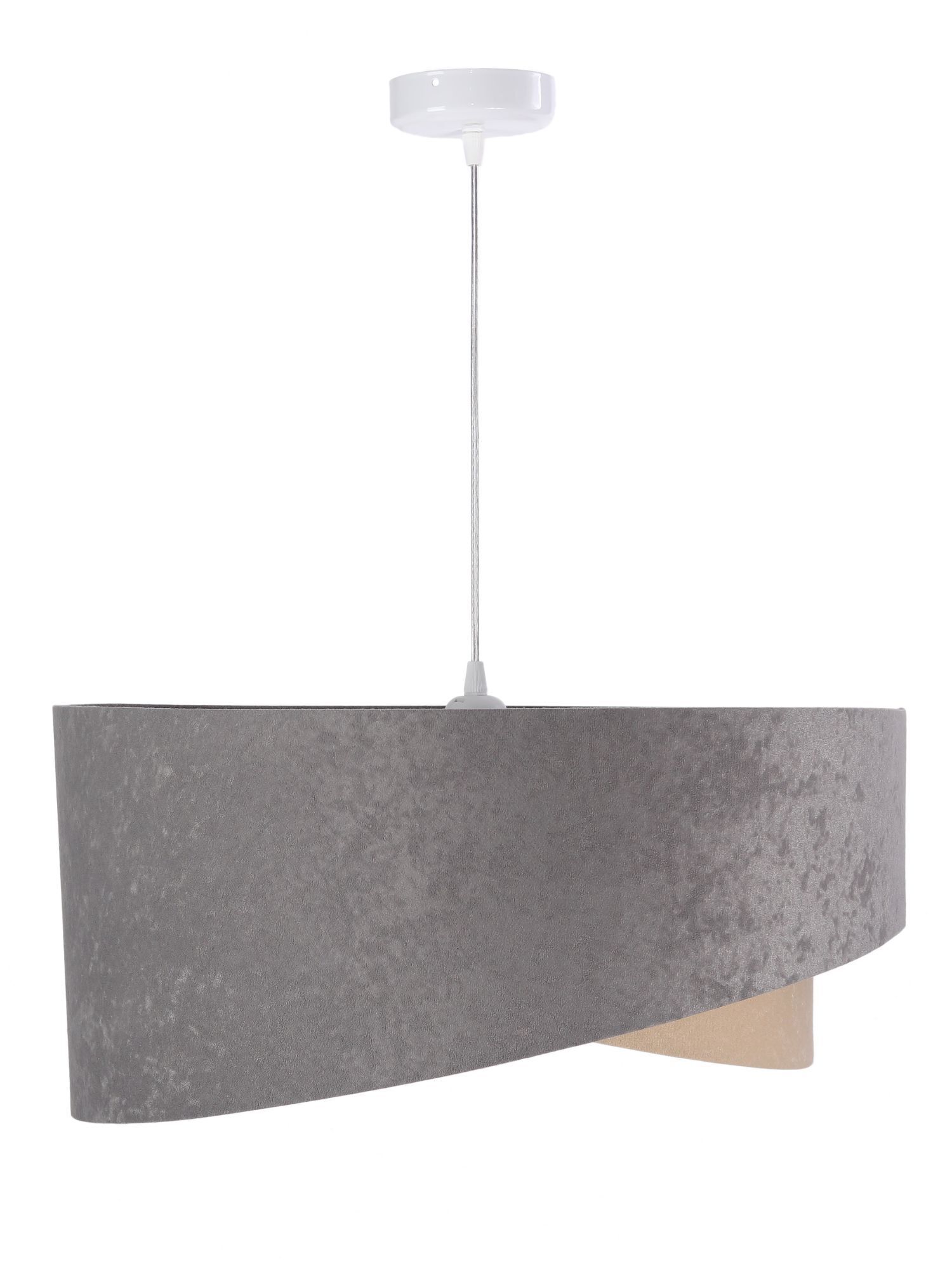 Suspension Gris Beige Or Ø50cm Tissu Table à manger