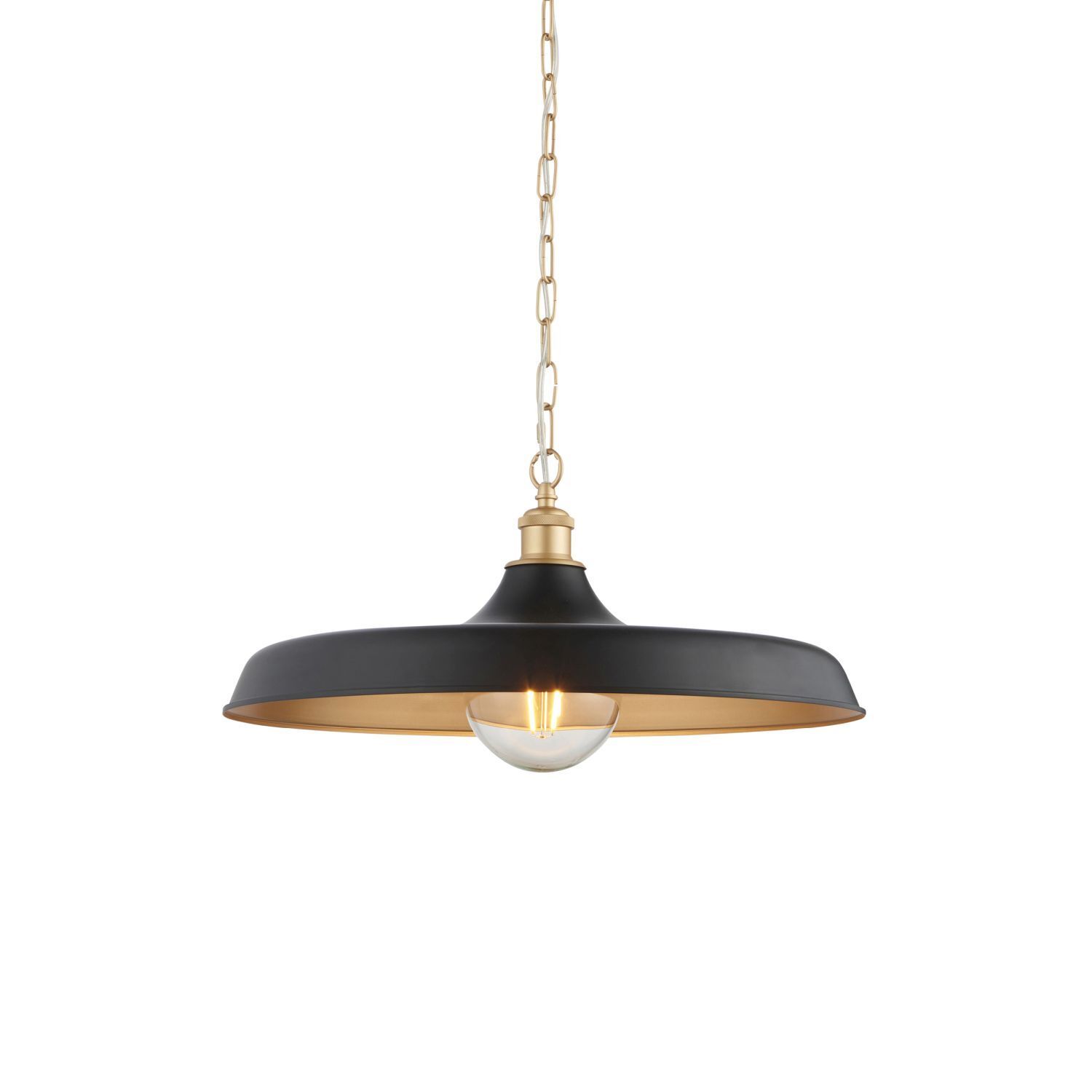 Suspension noir or rond Ø 50 cm métal E27 ADAM