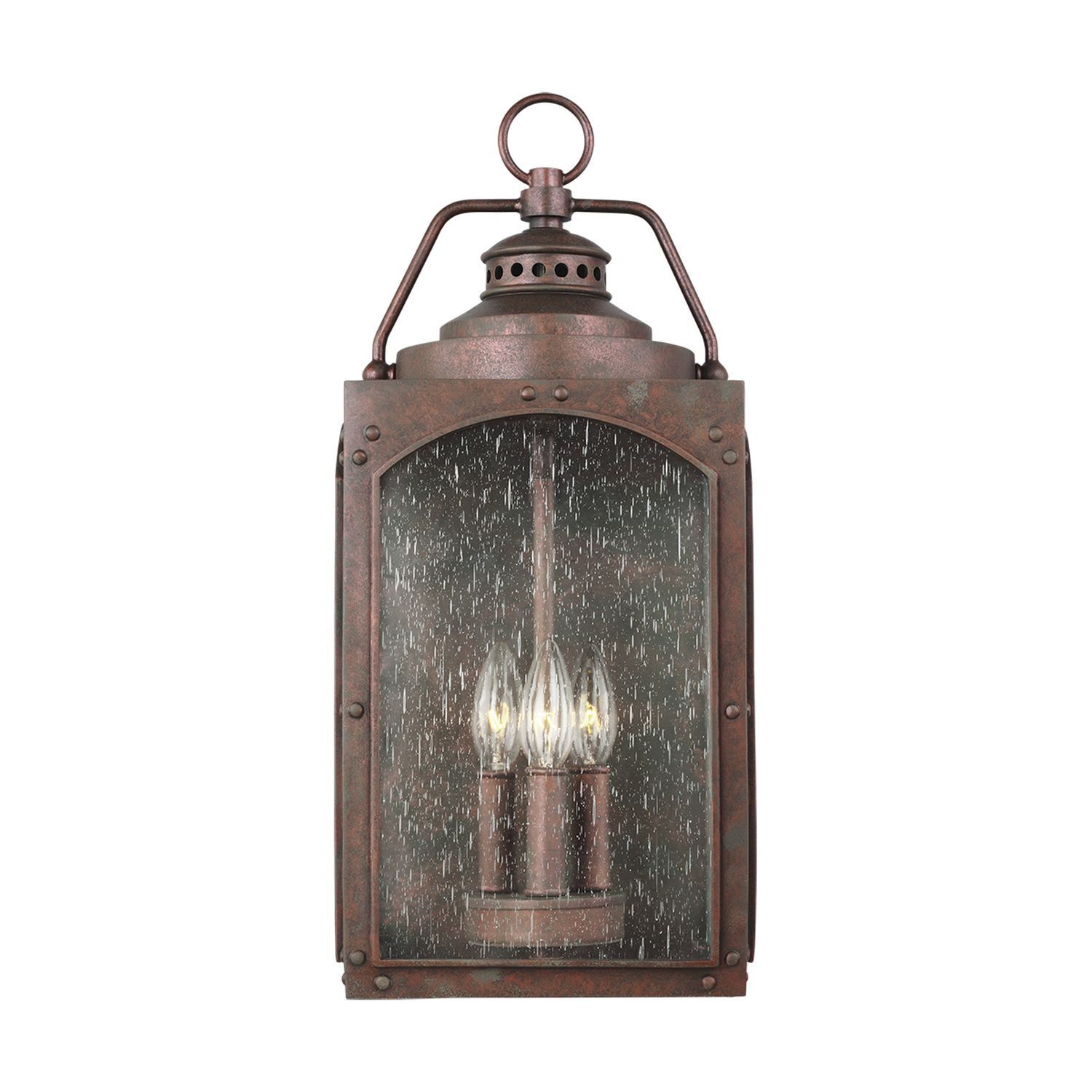 Lampe d'extérieur mur en cuivre antique rustique vintage IP44