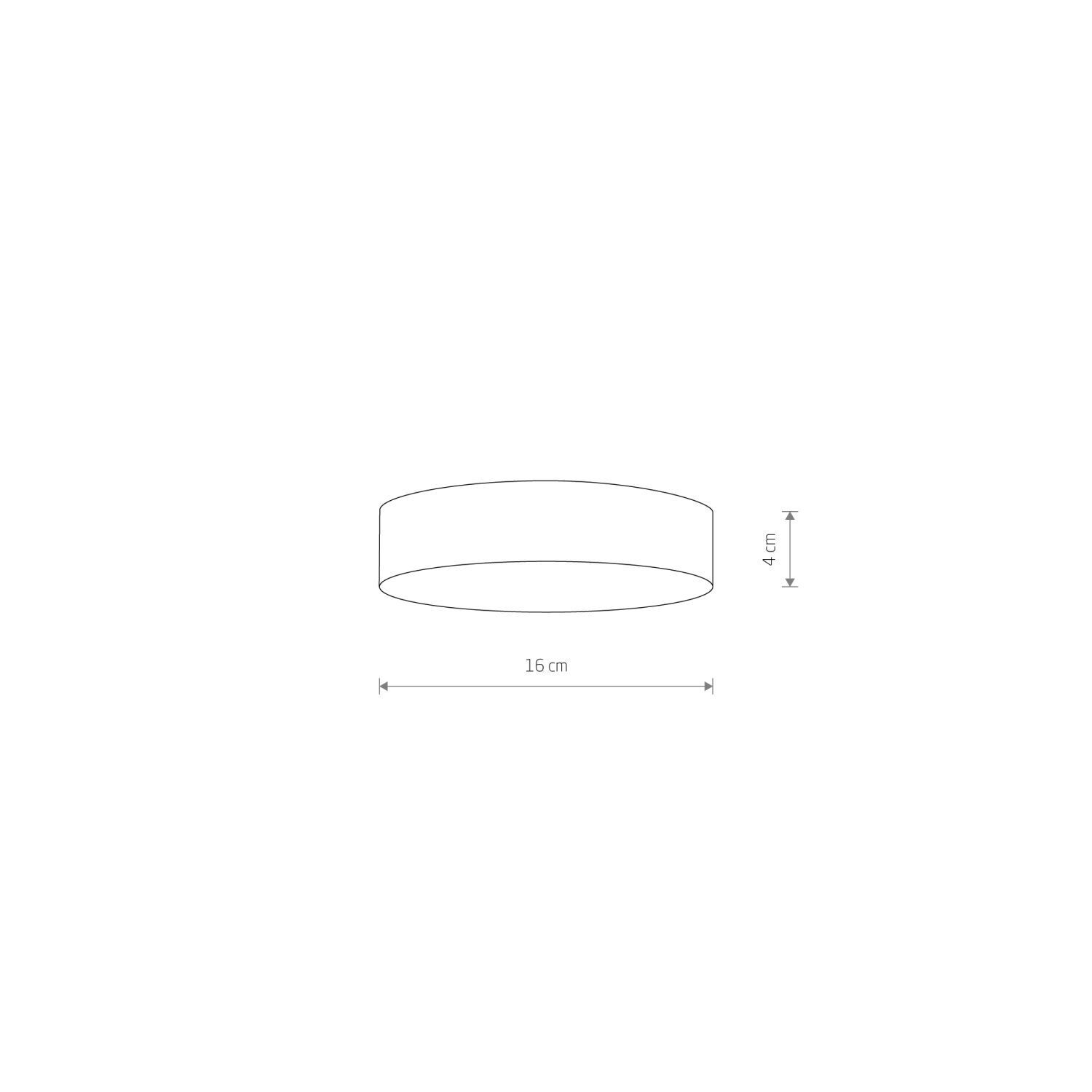 Plafonnier LED petit Ø 16 cm rond noir 3000 K 1600 lm
