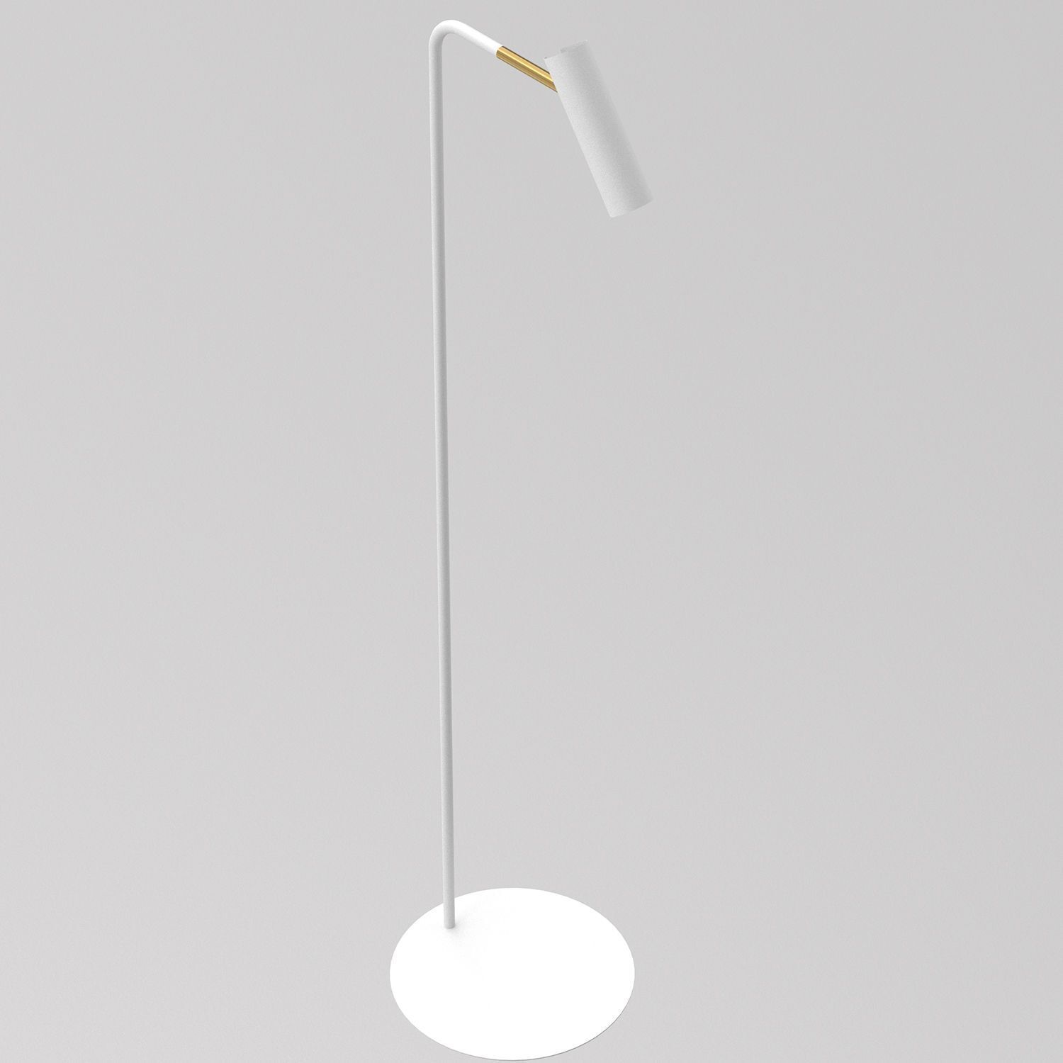 Lampadaire en métal GU10 flexible 159 cm en blanc doré