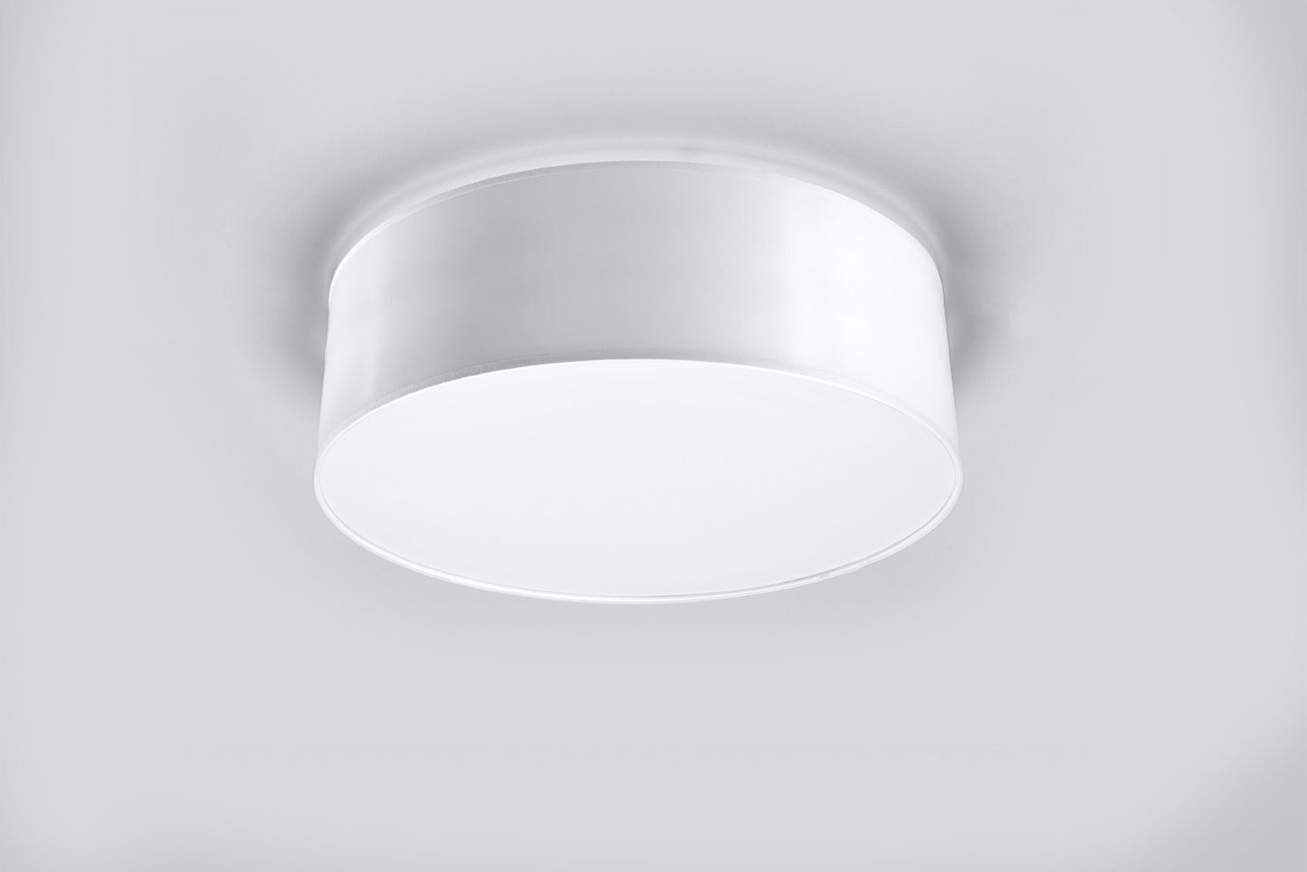 Plafonnier blanc rond plat Ø 25 cm faible éblouissement E27