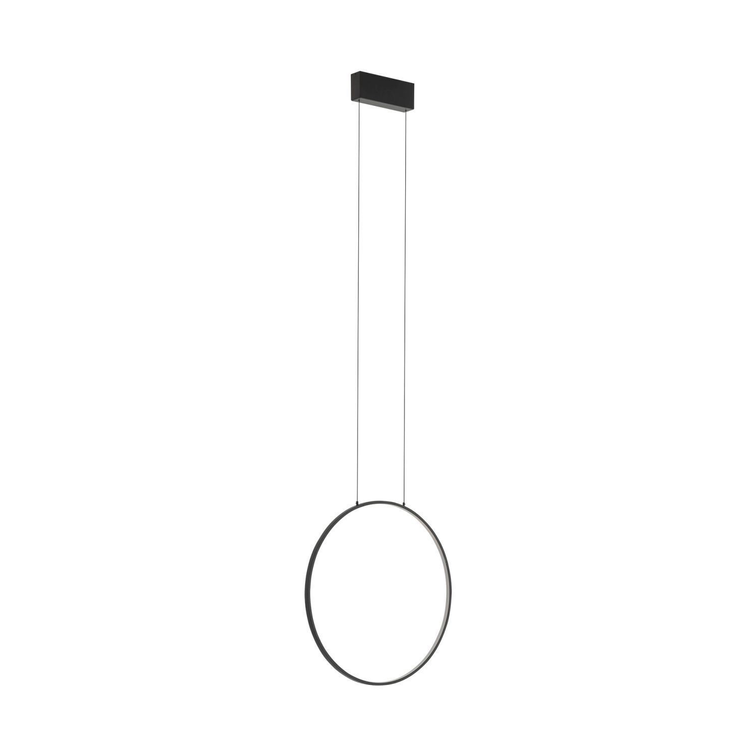 Lampe à suspendre LED Noir 3000 K 560 lm Anneau Ø 45 cm