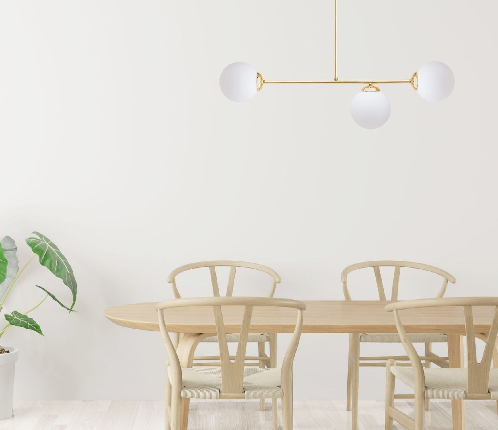 Lampe de plafonnier doré Boules de verre à faible éblouissement E27 métal Esstisch, Tisch, Esszimmer, Lampe, Innenarchitektur