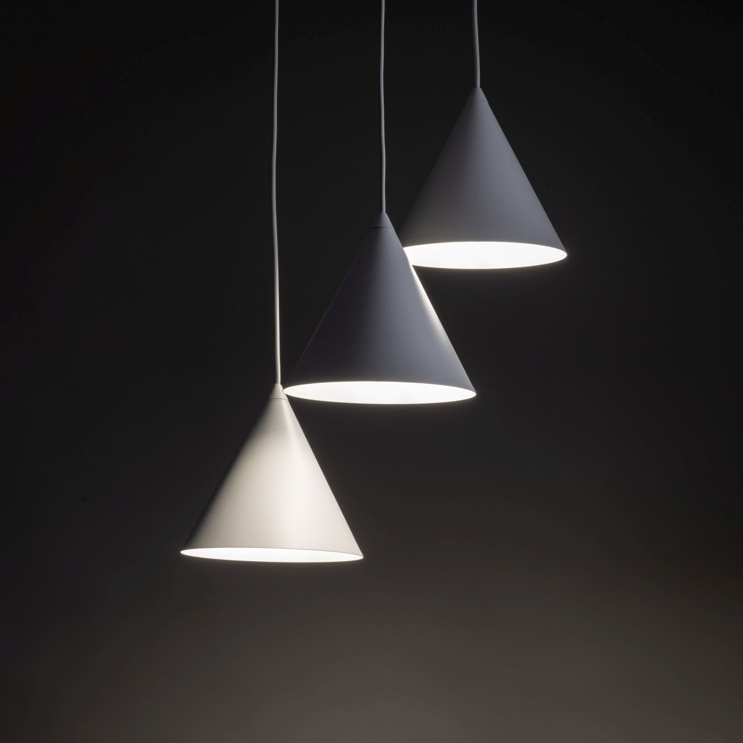 Lampe à suspendre Blanc Métal Ø 42 cm 3 flammes design rétro