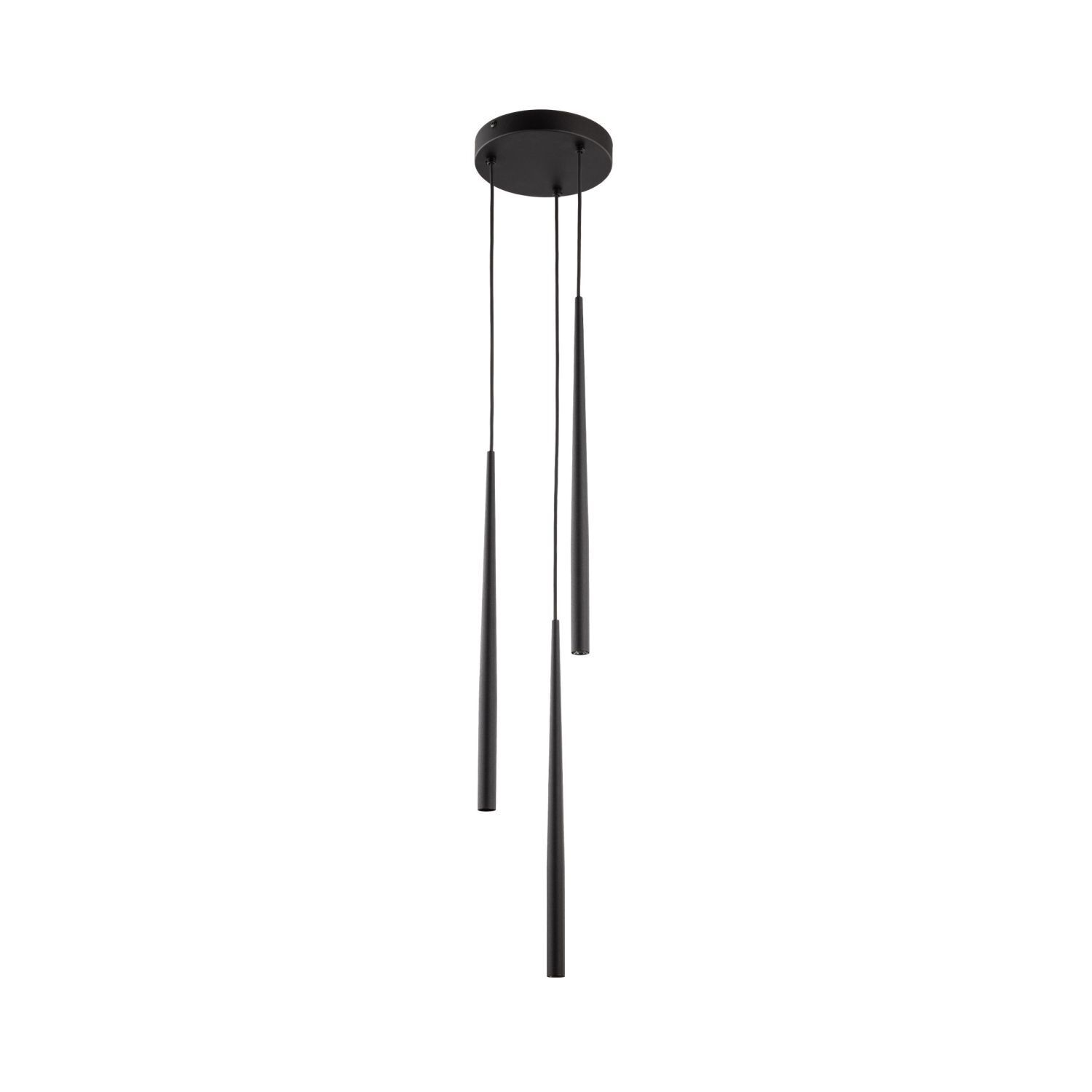 Suspension Noir Ø 20 cm ajustable G9 3-flamme