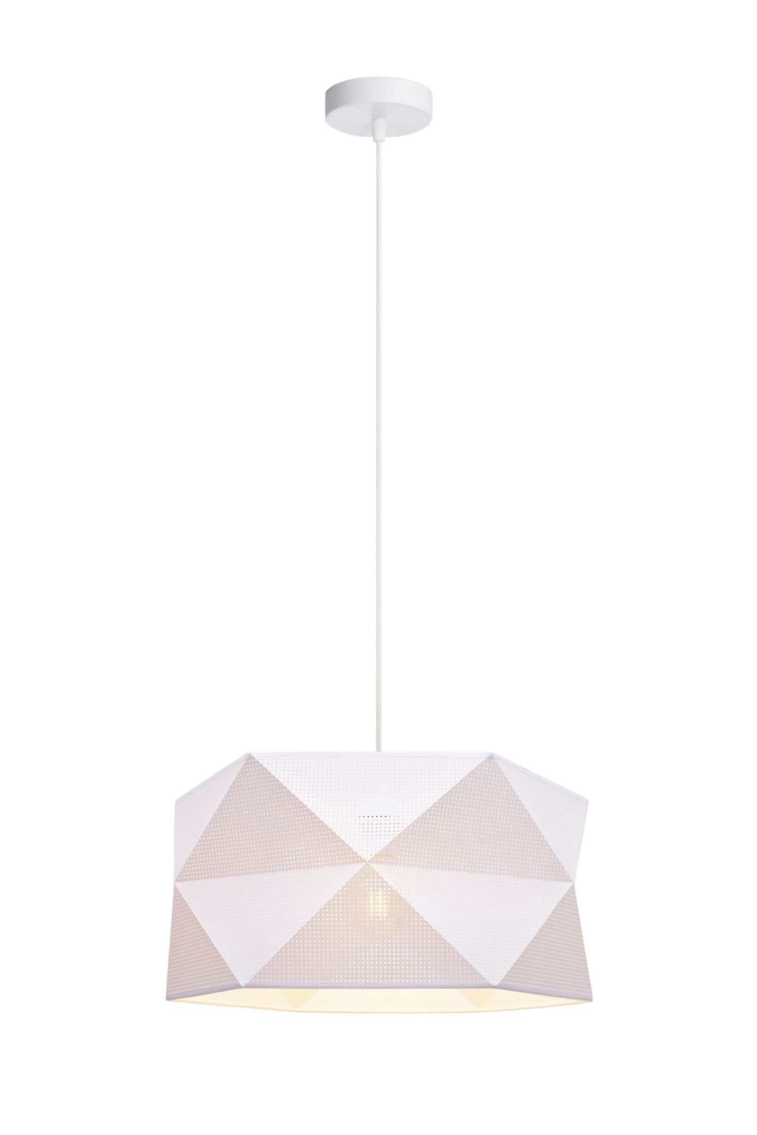 hängelampe, pendelleuchte, lampenschirm, geometrisch, weiß