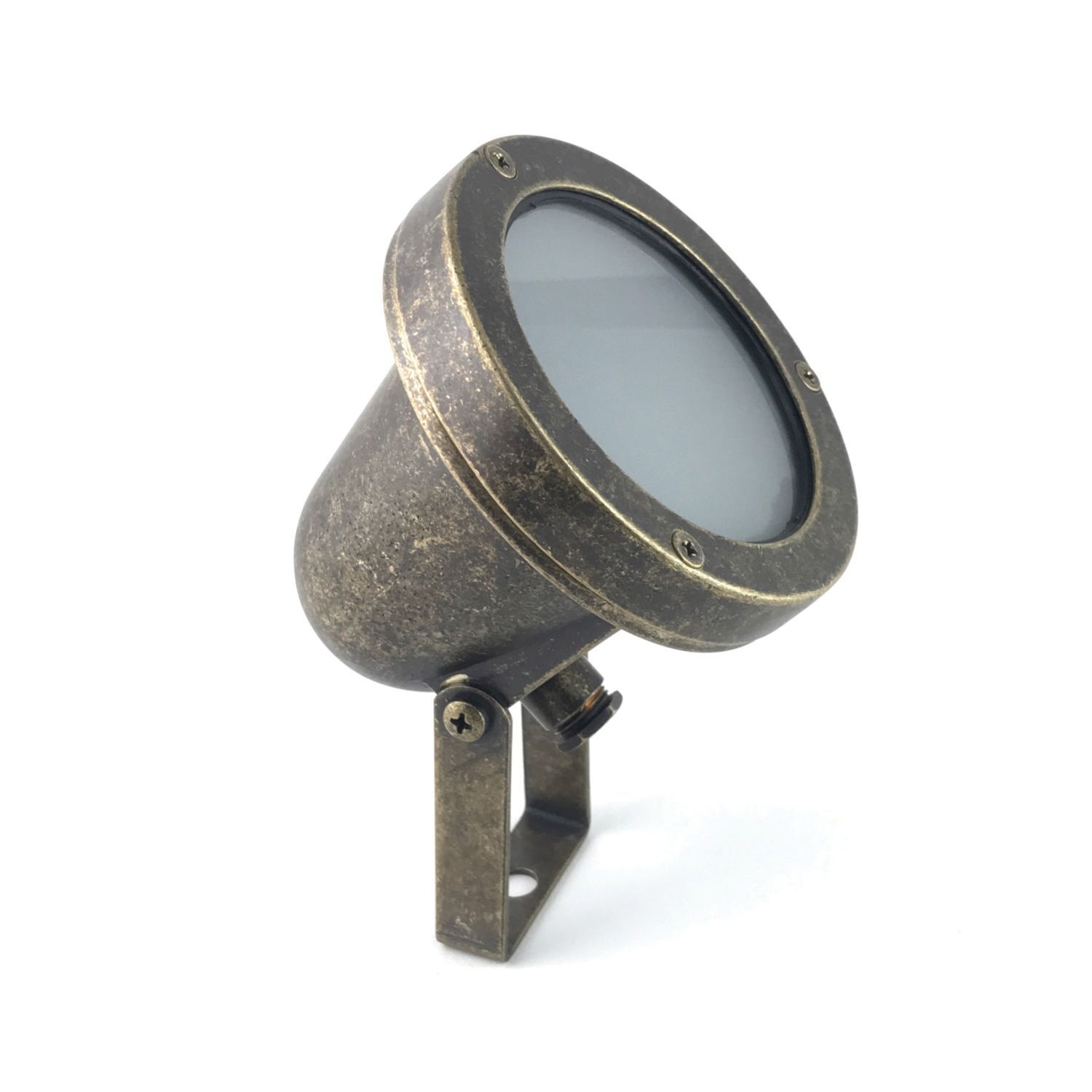 Projecteur de jardin au sol H : 10 cm petit IP64 GU10 laiton verre