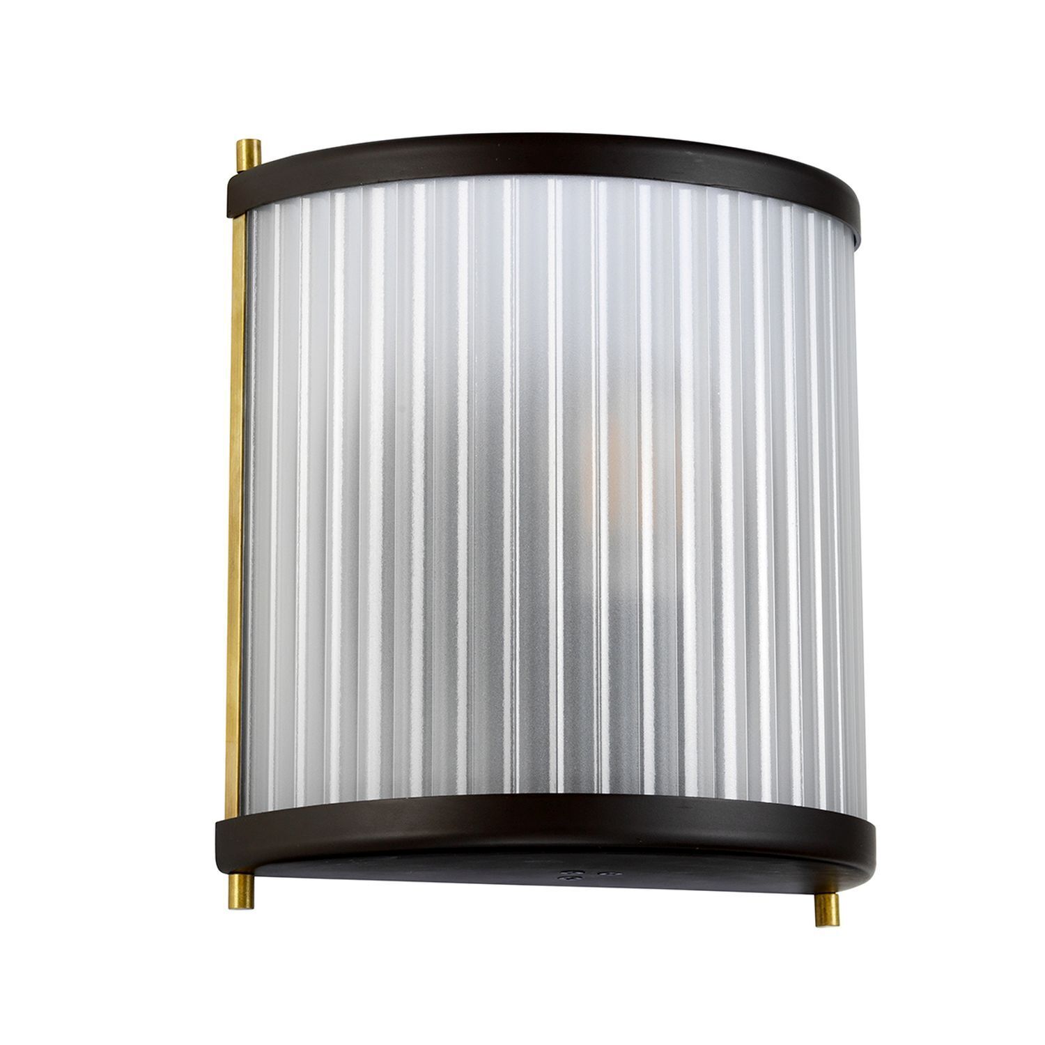 Applique verre métal en laiton brun E27 CARILA Lampe
