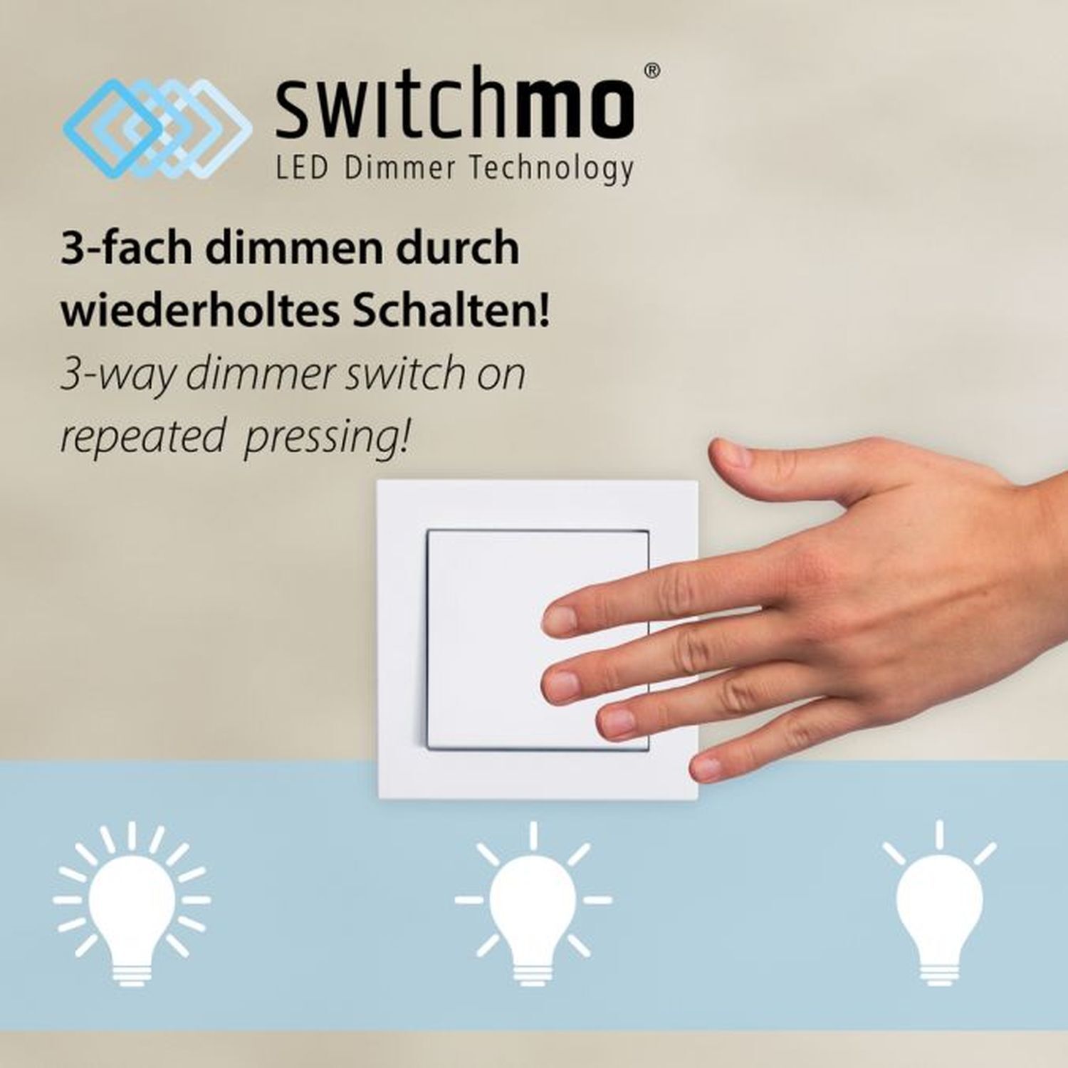 Stilvolle LED Deckenleuchte Schwarz B:45 cm 26 W 3000 K Finger, Hand, Person, Elektrisches Gerät, Schalter