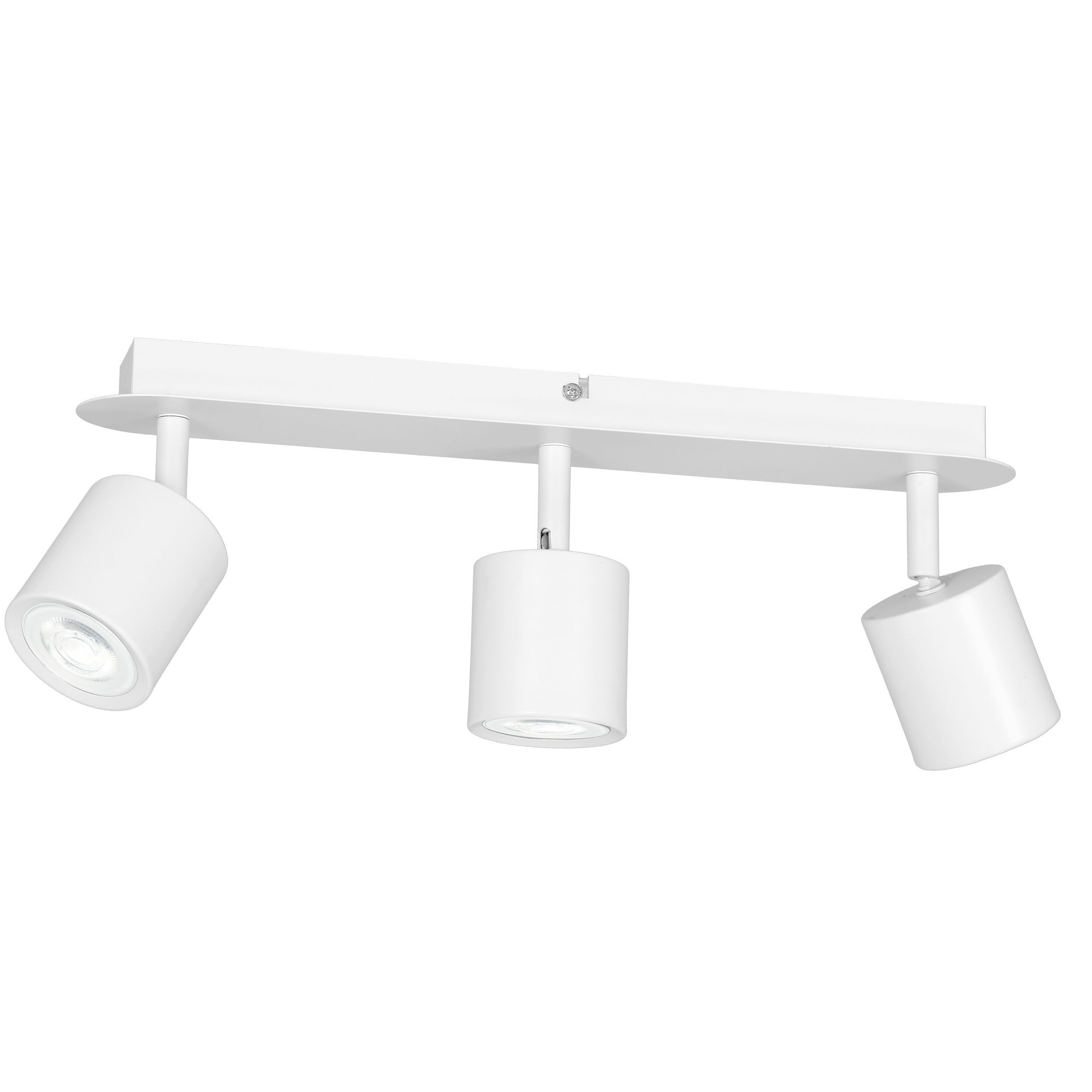 Spot de plafond blanc 3-flamme GU10 orientable