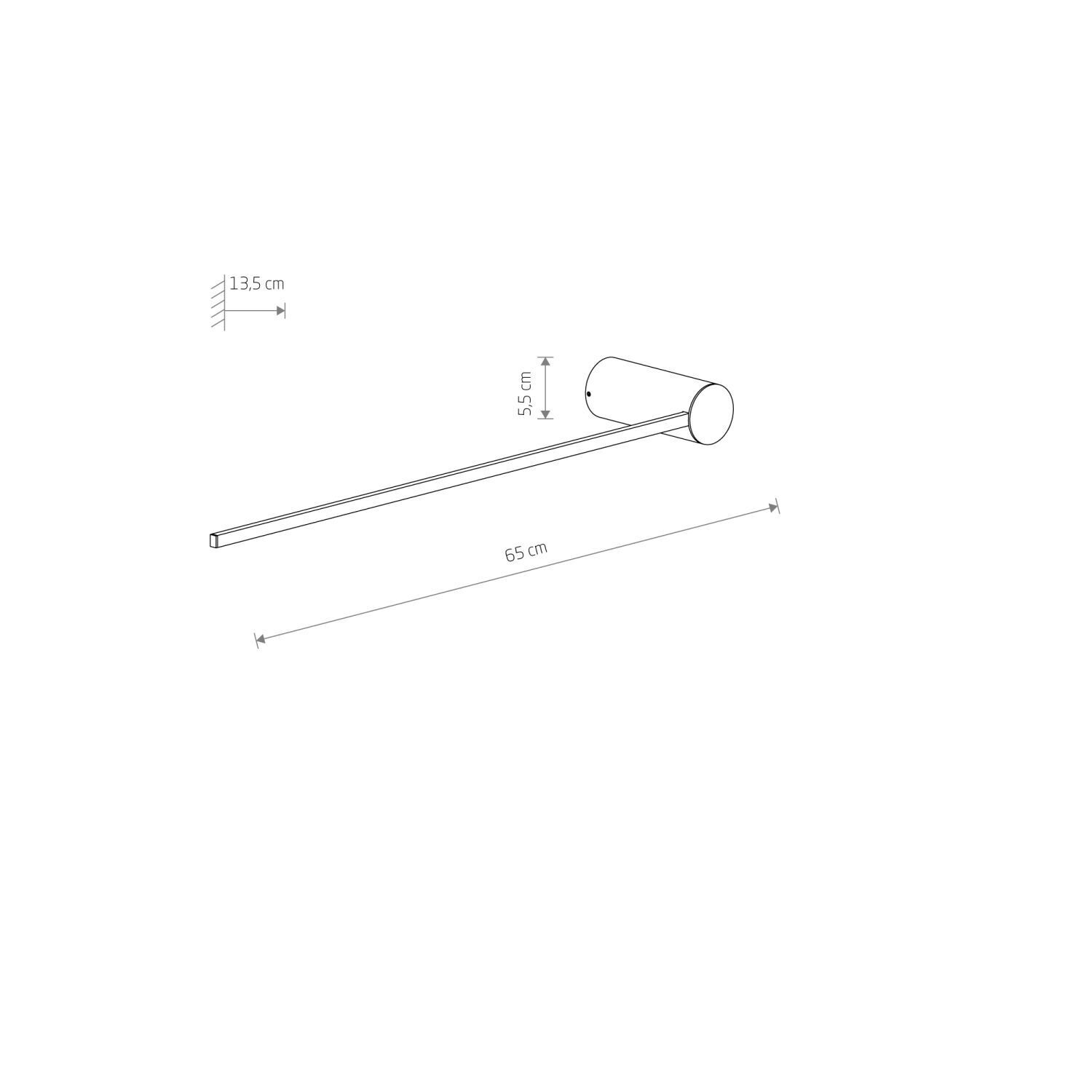 Applique LED 3000 K 360 lm noir lumière indirecte