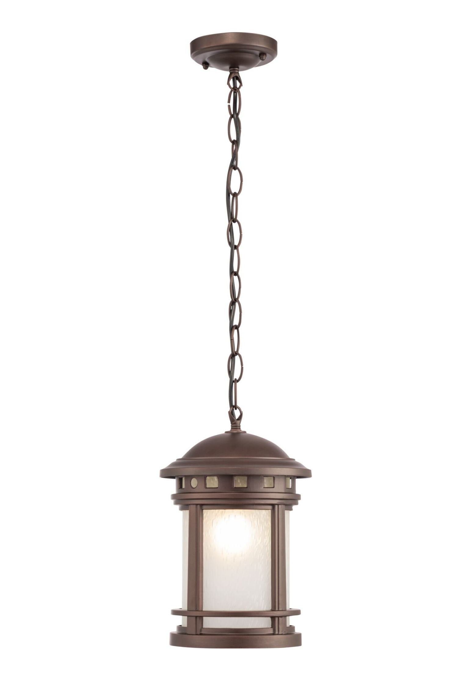 Suspension extérieure aluminium verre E27 IP44 Marron TIMO Lampe, Leuchte, Deckenleuchte