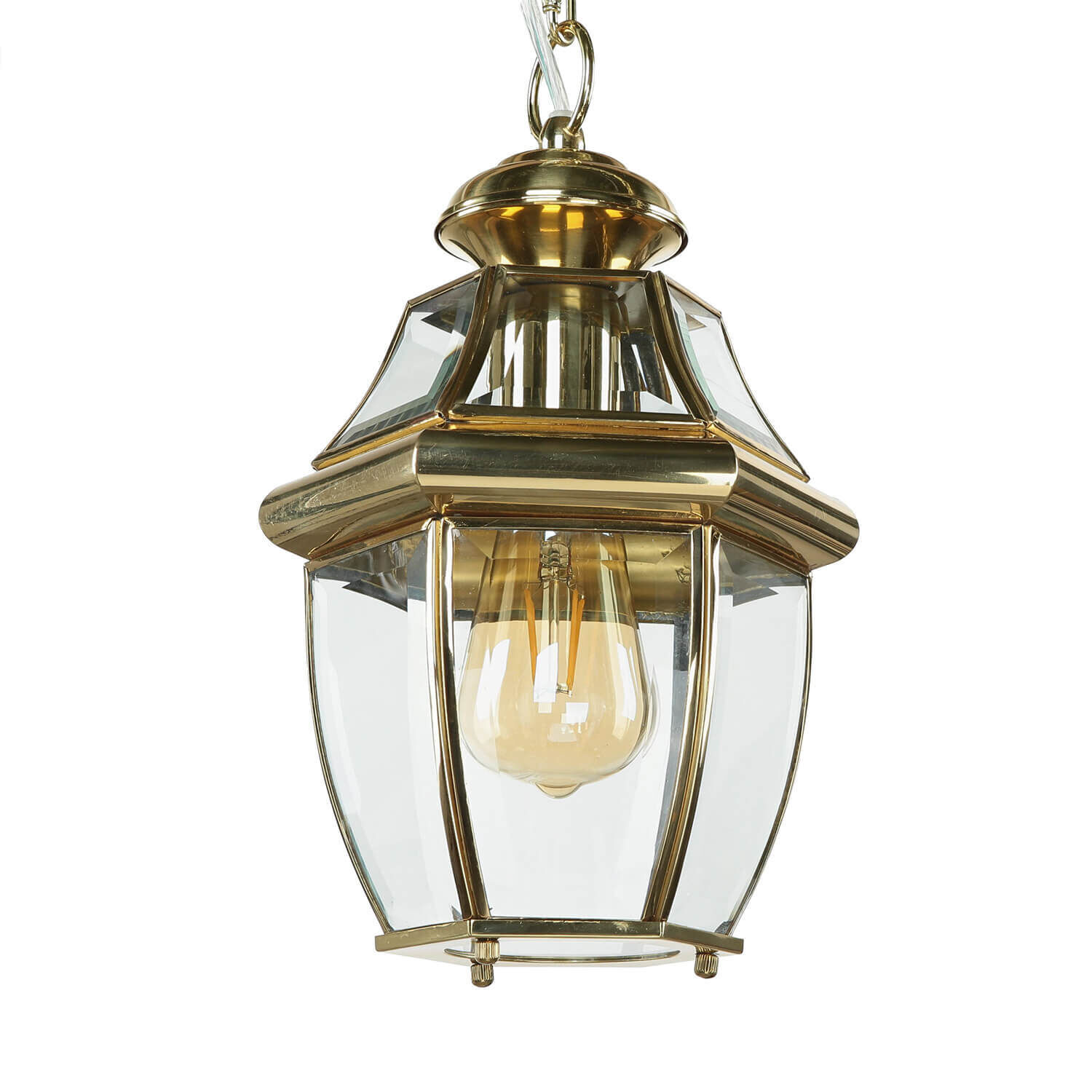 Suspension d'extérieur laiton verre vintage design E27