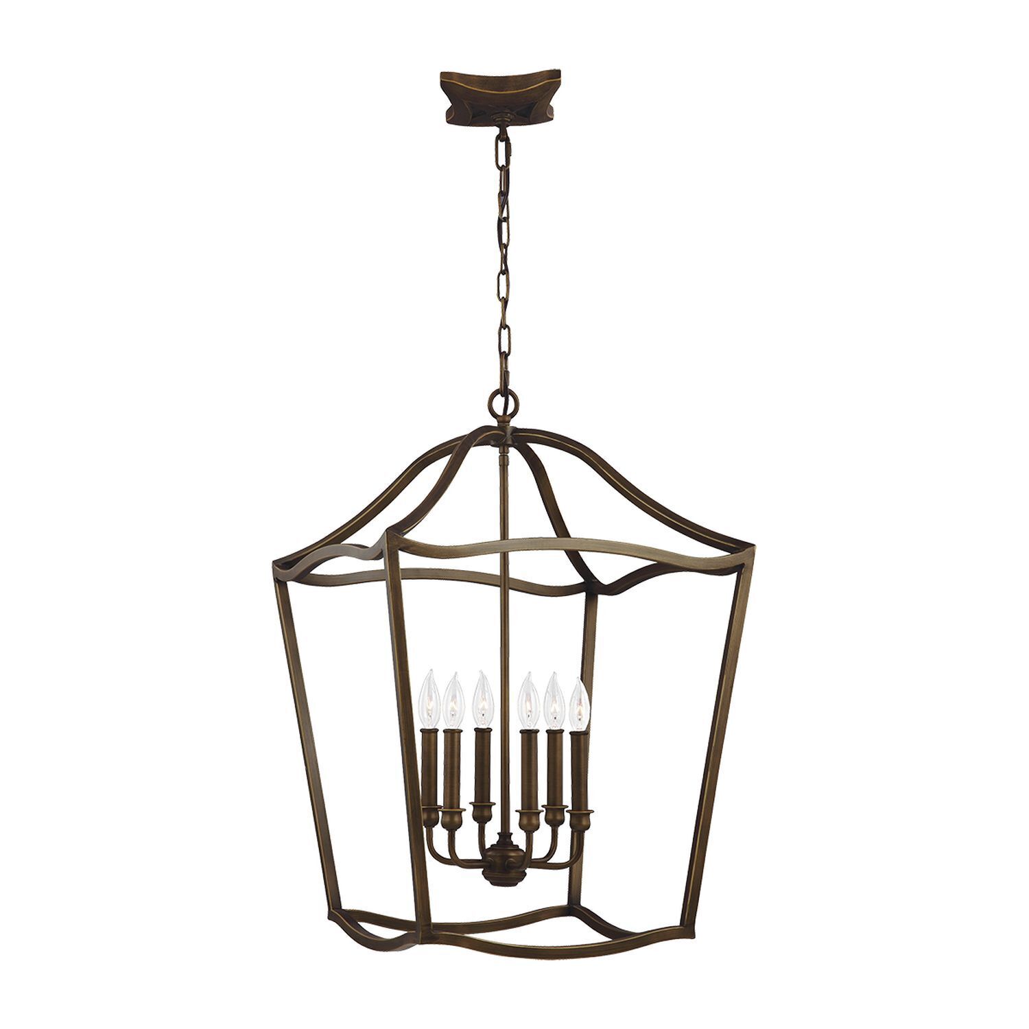 Lampe à suspendre métal en laiton antique vintage NADICIA